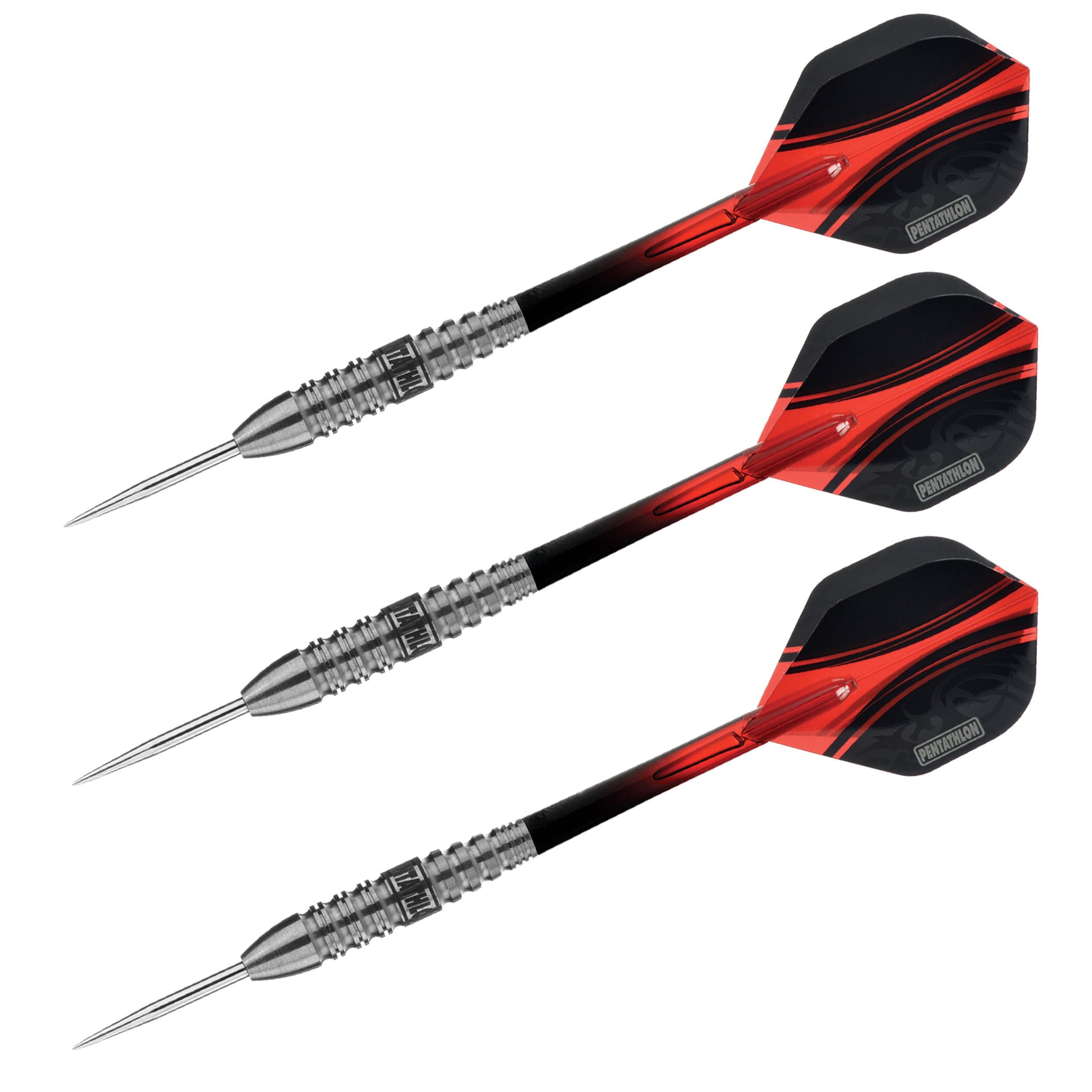 Retriever Sports Pentathlon 90% Tungsten, Unique Machined Cuts -Steel Tip Darts 23G #82203