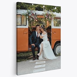 USA Custom Photo Canvas Print, Personalized Picture to Canvas Wall Art, Wedding Family Pet Portrait Print, Gallery Wrapped Canvas, Floating Frame Option Available, Handmade Canvas Wall Decor Made in USA 20x30