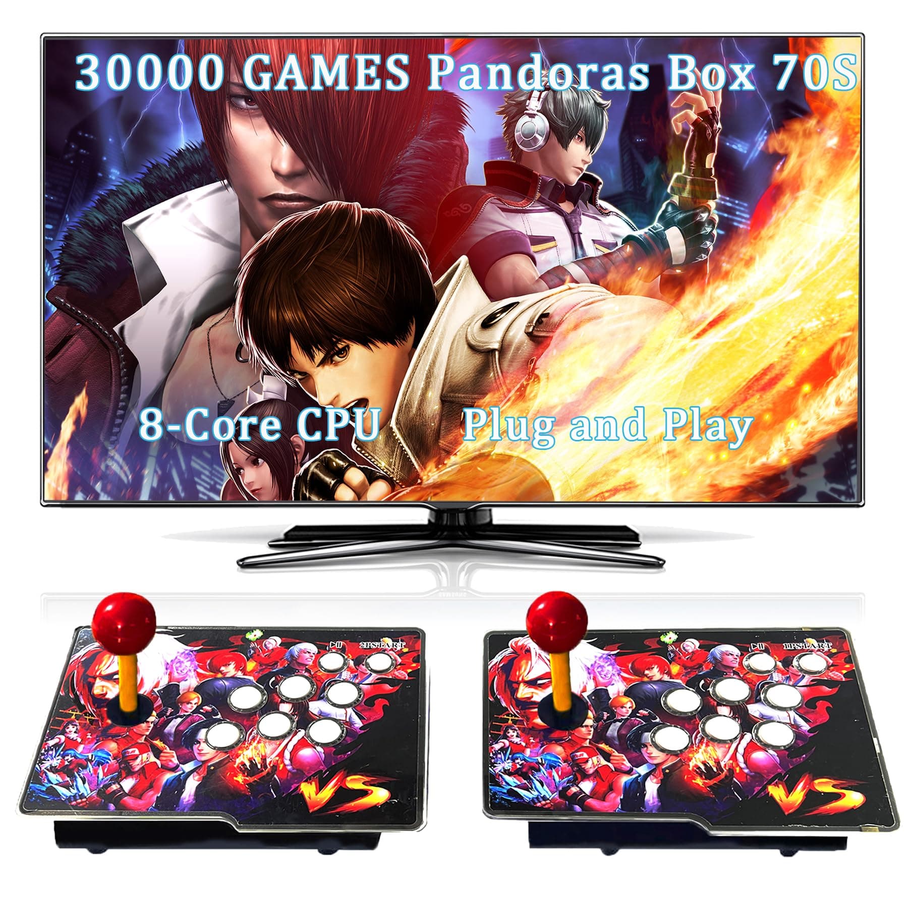 RegiisJoy 20000 in 1 Arcade Game Console Pandora Box 40S Retro Game Machine for PC & Projector & TV 2-4 Player 3D Game Search/Hide/Save/Load/Pause Game