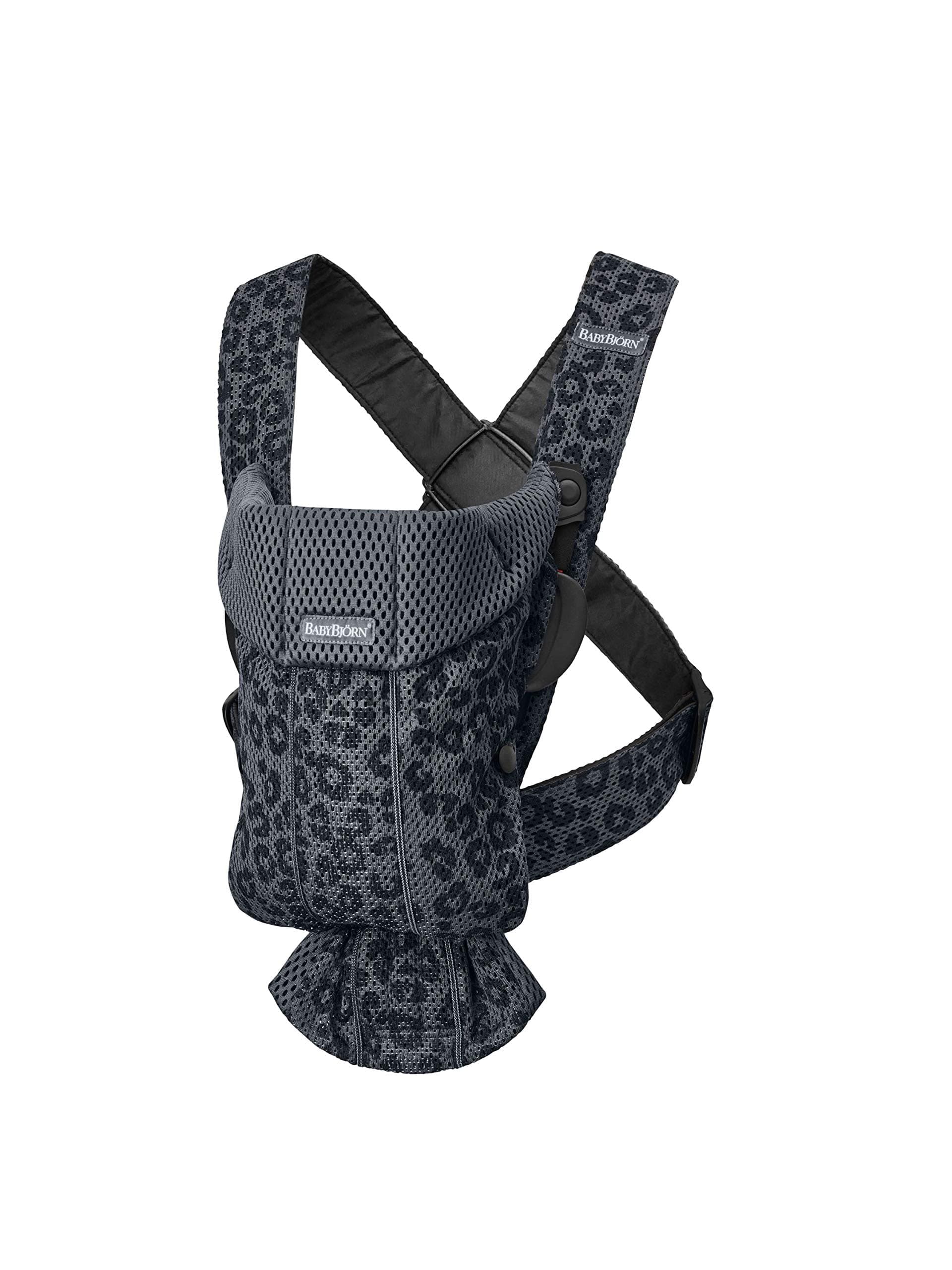 BabyBjörnBaby Carrier Mini, Mesh, Anthracite/Leopard, 1 Count (Pack of 1)