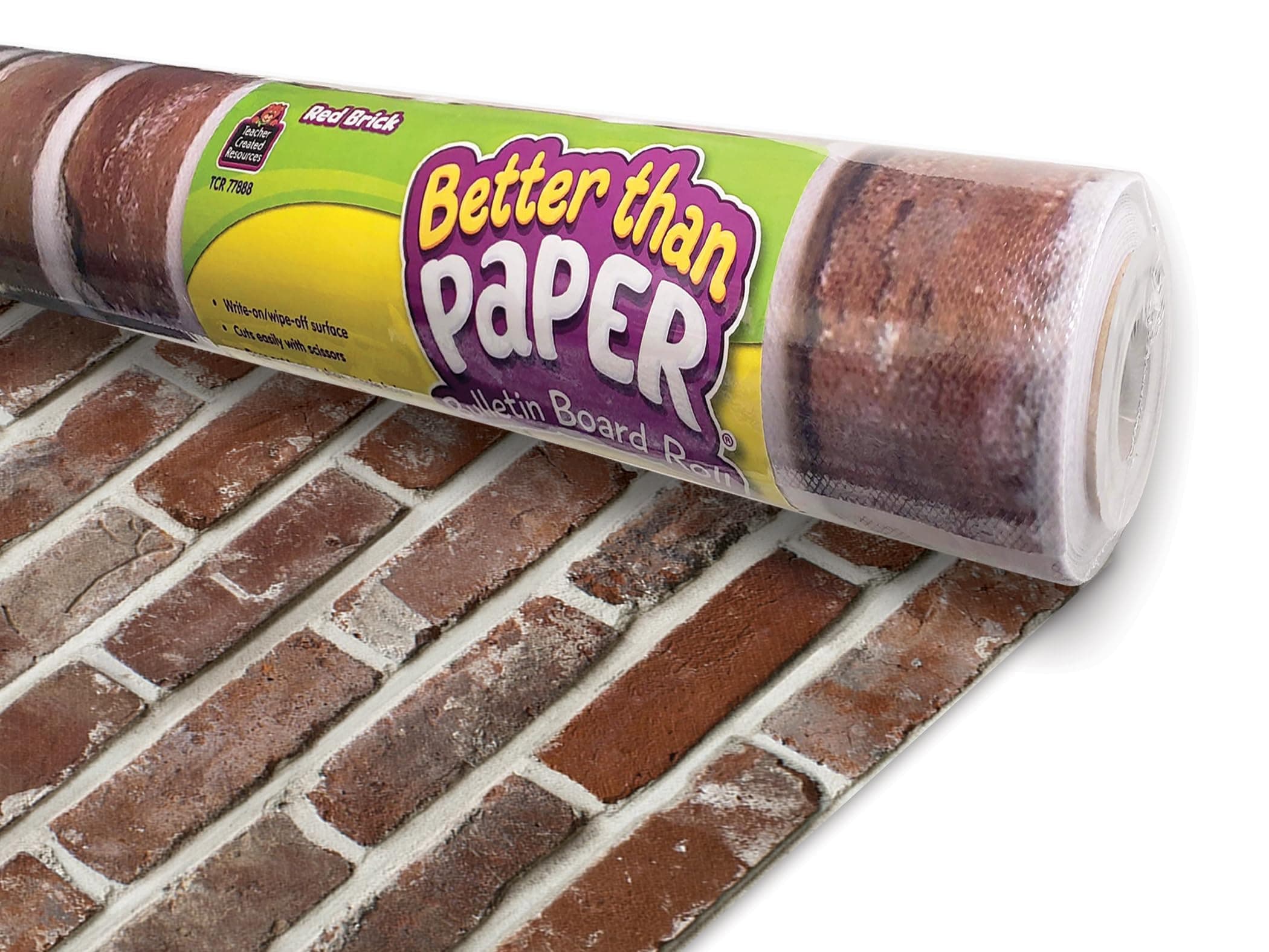 Teacher Created Resources Red Brick Better Than Paper Bulletin Board Roll (TCR77888)