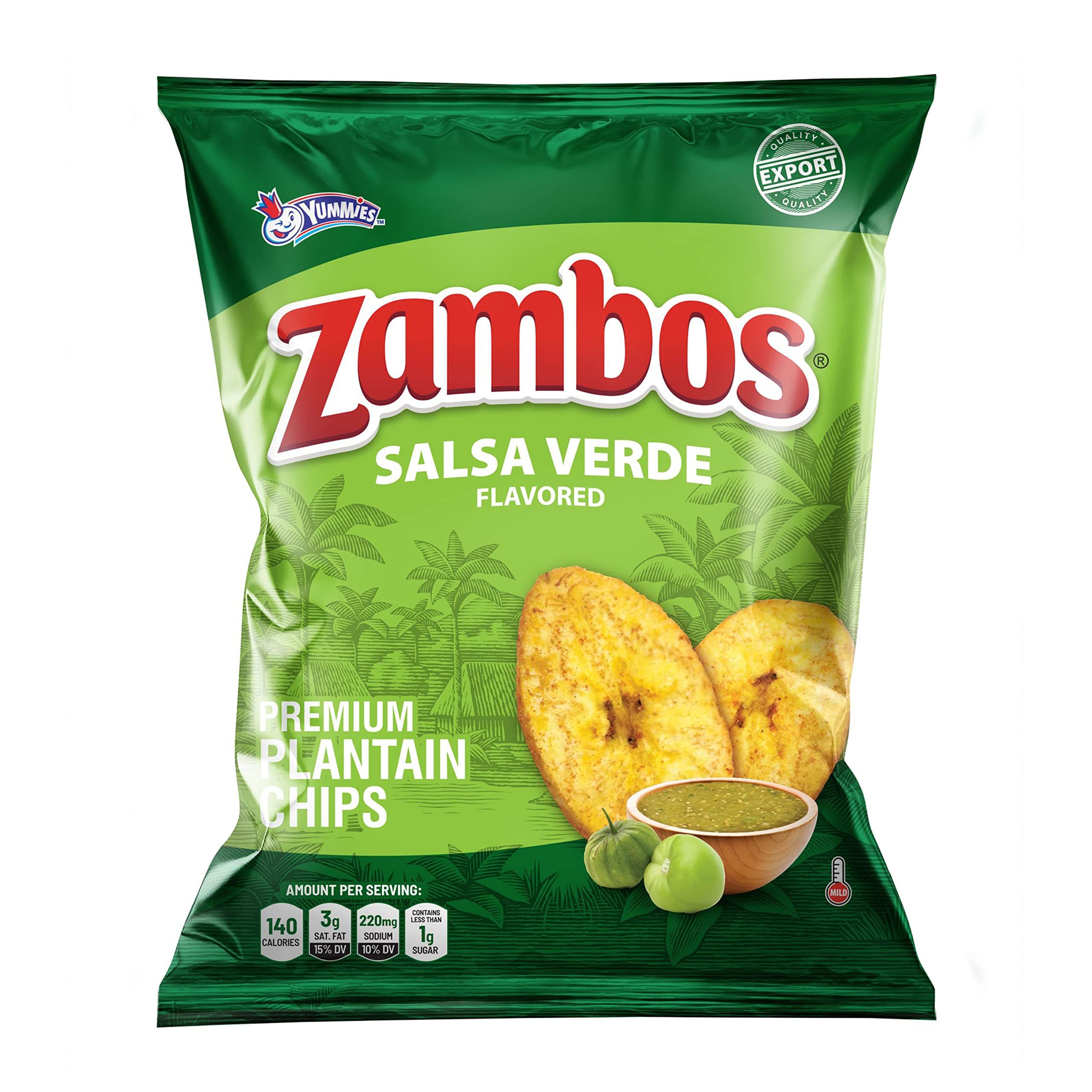 Zambos - Banana Chips Green Sauce Flavour - Product of Honduras - 155 g