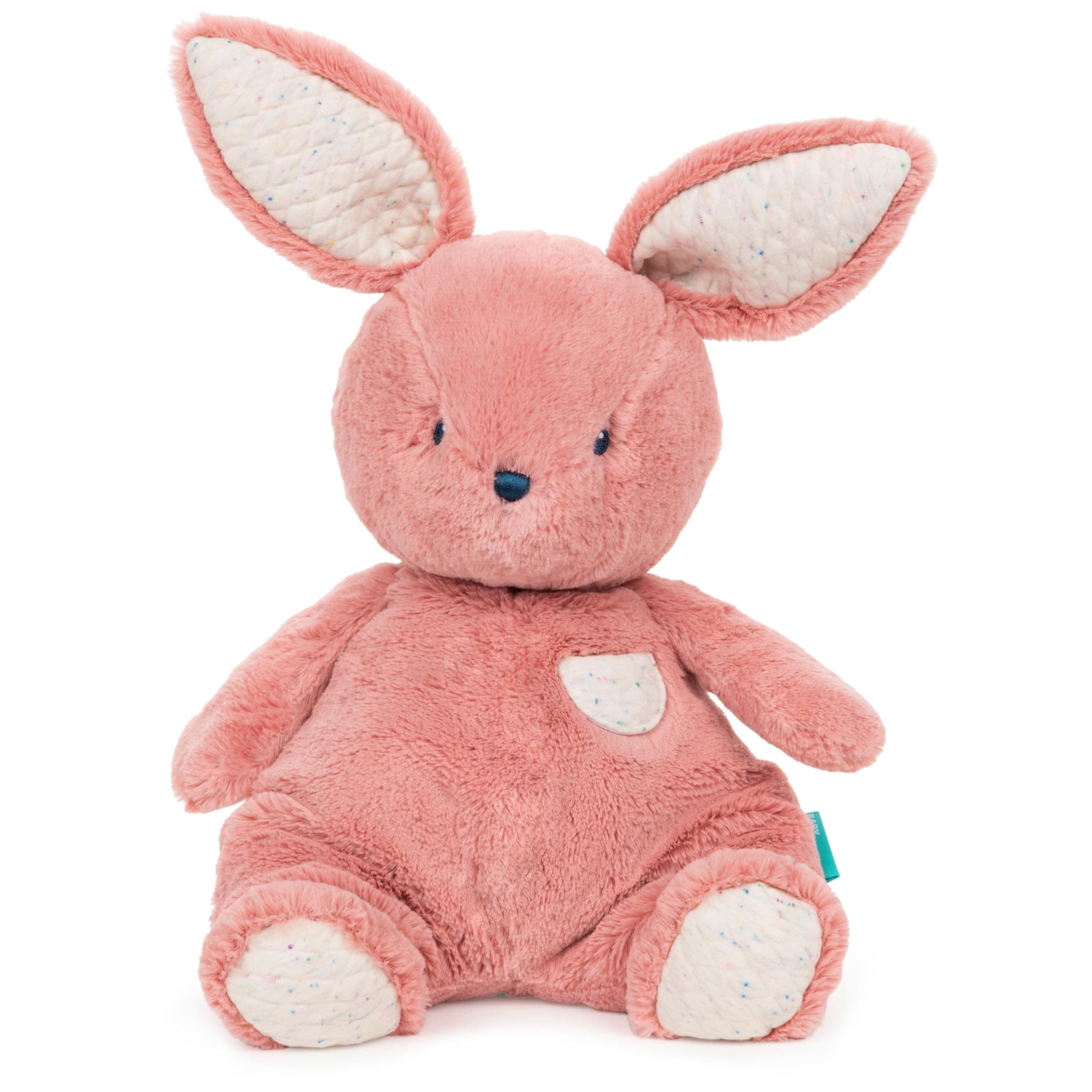 Baby Oh So Snuggly Bunny Large Plush Stuffed Animal for Babies and Infants, Dusty Rose Pink, 12.5”