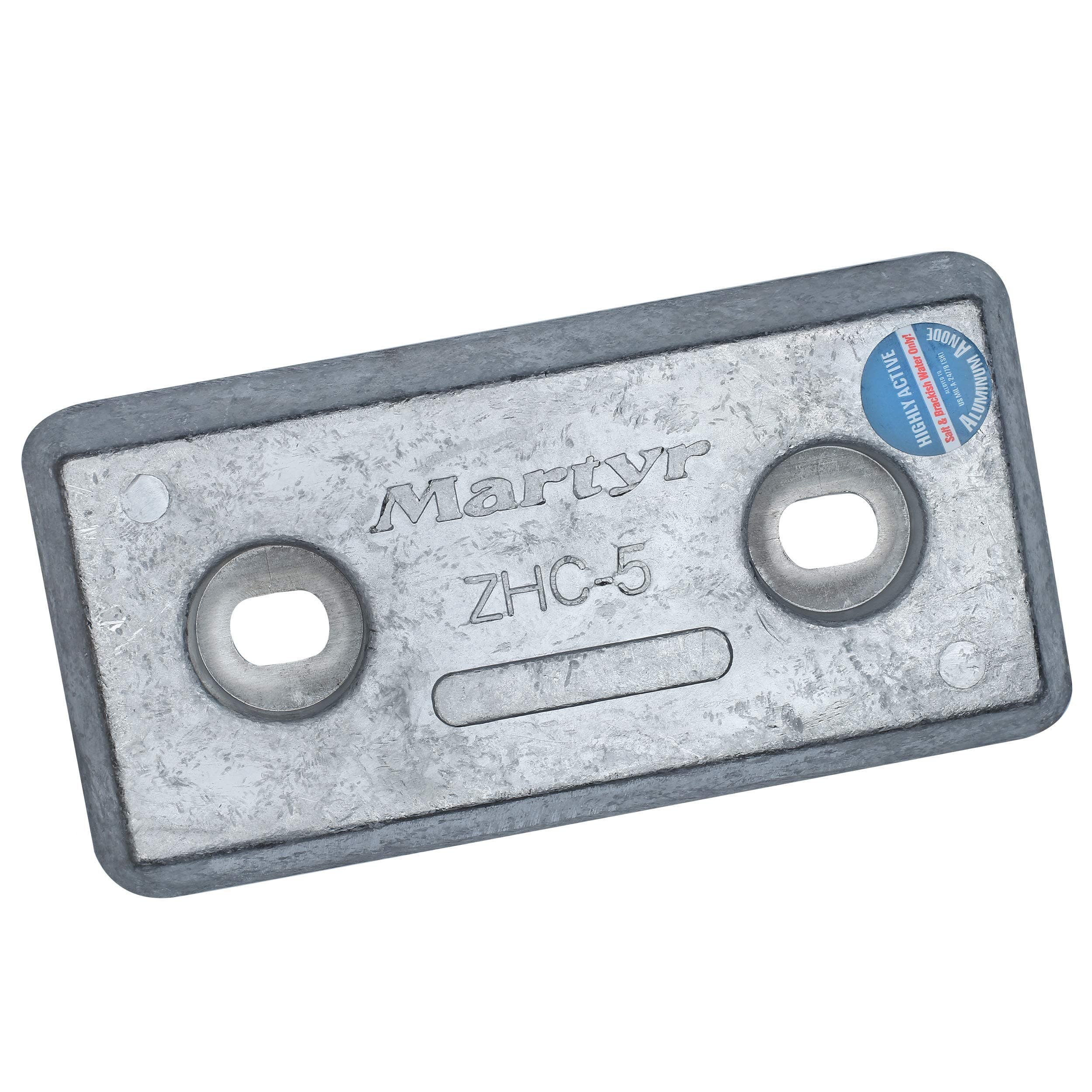 Anodes, CMZHC5AA, Aluminum Pleasurecraft ZHC-5 Large Streamlined Bolt-On Hull Anode – Marine Boat Sacrificial Anode for Saltwater & Brackish Corrosion Protection