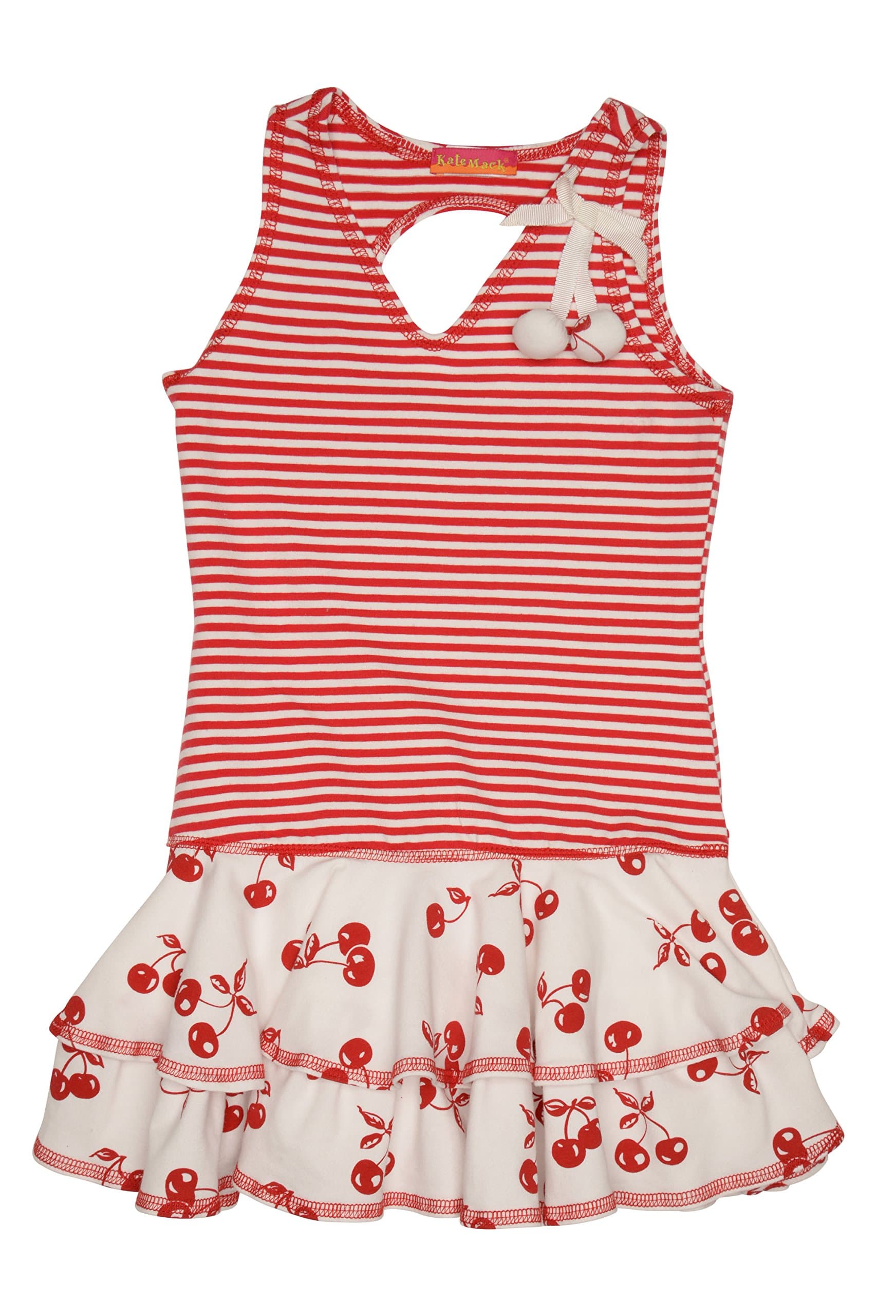 Kate Mack Girl's 7-16 Cha Cha Cherry Dress - Red