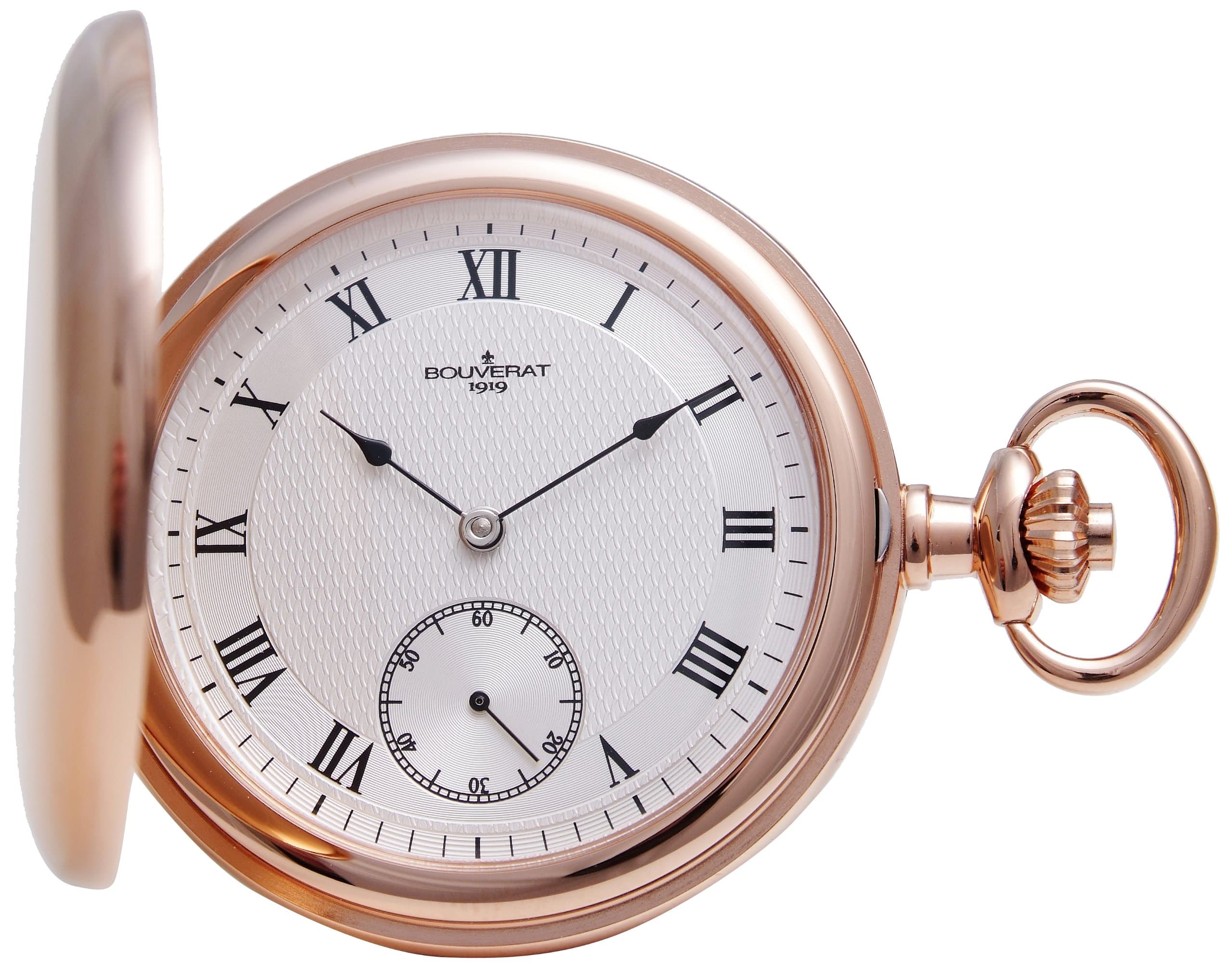 Bouverat Men's mechanical Pocket Watch with Silver Dial analogue Display BV822313