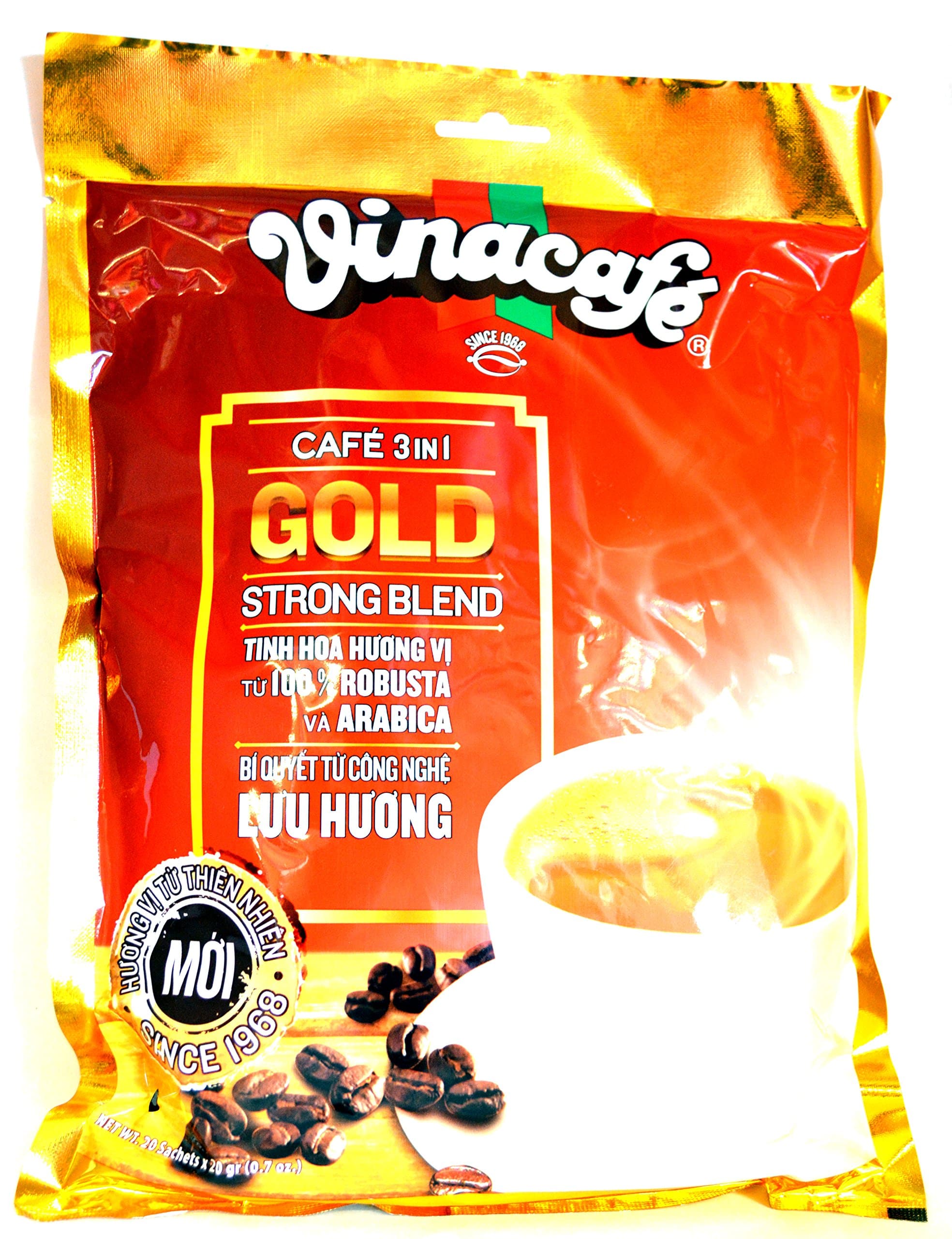 Vinacafe Gold Strong Blend, 20 Sachets (Pack of 2)