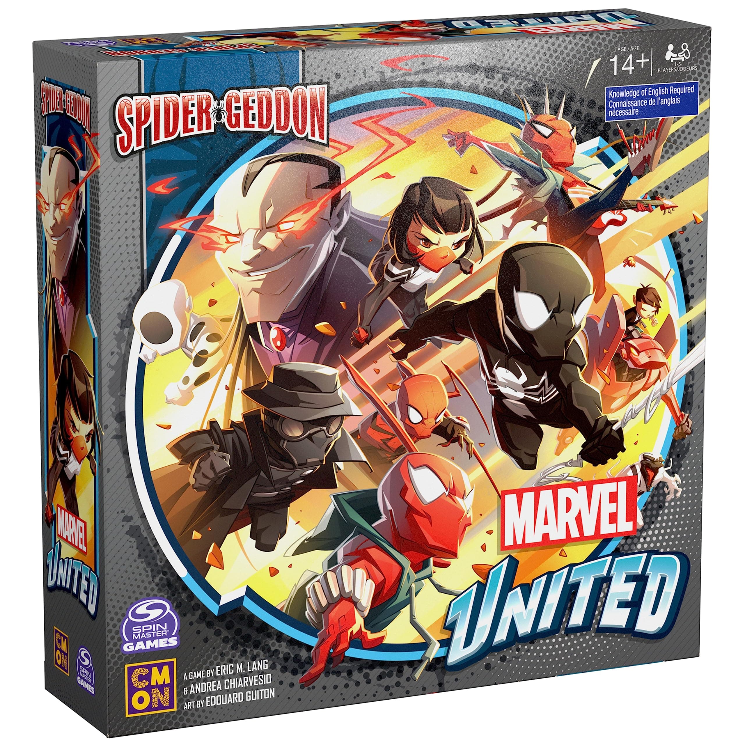 Spin Master Games, Marvel United: Spider-Geddon, Strategy Board Game, Collectible Spider Man Figurines, for Fans of Marvel Rivals & Action Movie Toys, 1-4 Players, for Ages 14 & Up