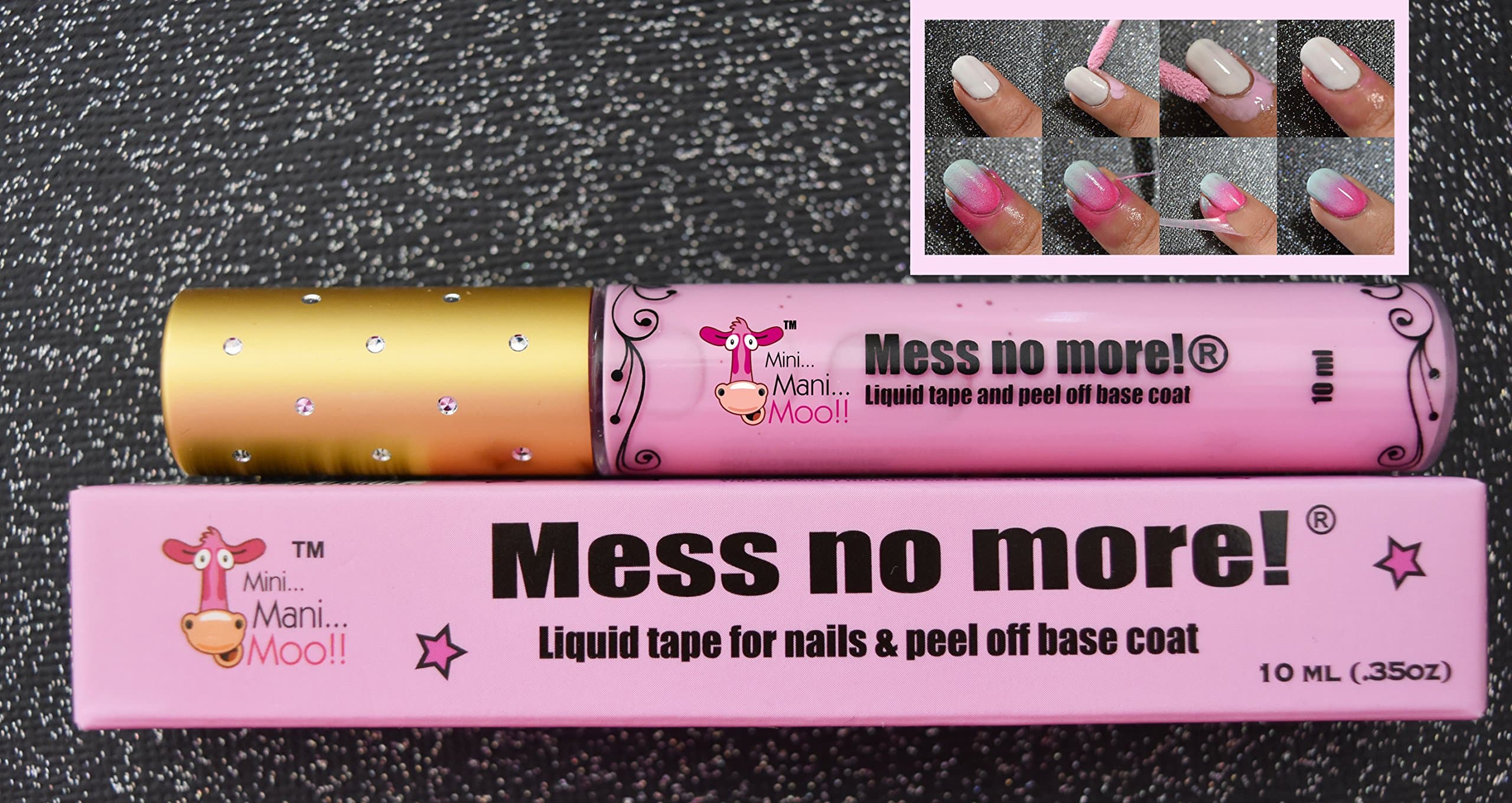 No More Mess. Liquid Tape for Pretty Nails, 10 ml (35 fl ounces)