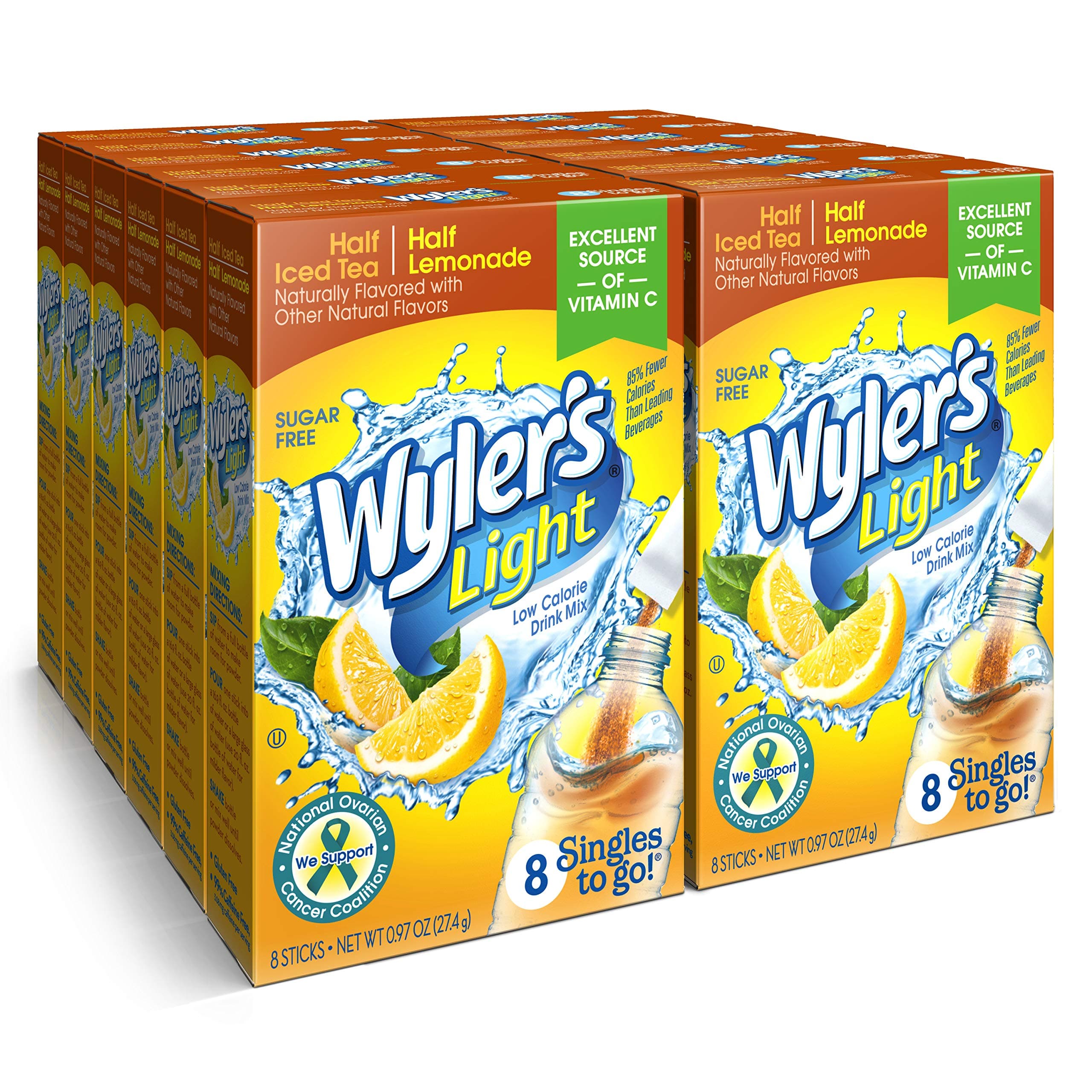 Wyler's Light Singles to Go Lemon Iced Tea Drink Mix Sachet 13.3 g