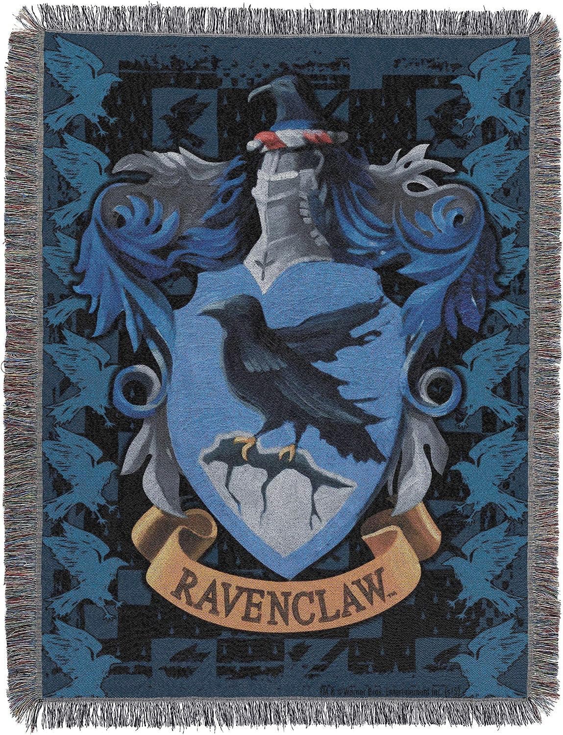 - Northwest Harry Potter Woven Tapestry Throw Blanket, Designer Home Décor, Modern, Unique Gift, 48" x 60", Ravenclaw Crest