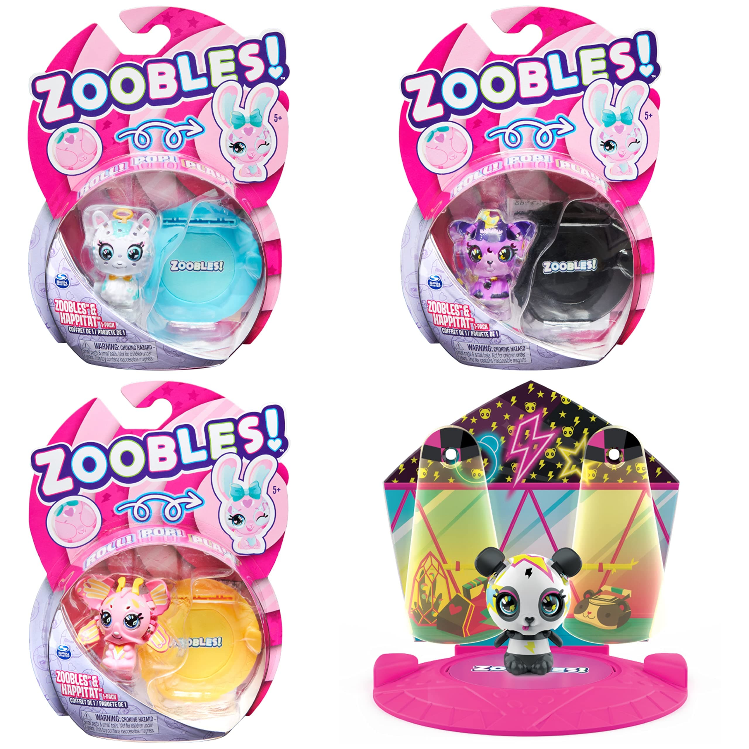 Zoobles, Kosmic Kitty Transforming Collectible Figure and Happitat Accessory, Kids Toys for Girls Aged 5 and above