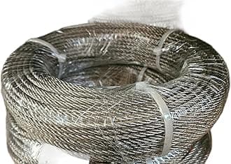 1mm 1.5mm 2mm 3mm 4mm 5mm 6mm 8mm STAINLESS Steel Wire Rope Cable Rigging Extra ASIN 316 A4 Marine Grade (Length: 10m, Diameter: 3mm)