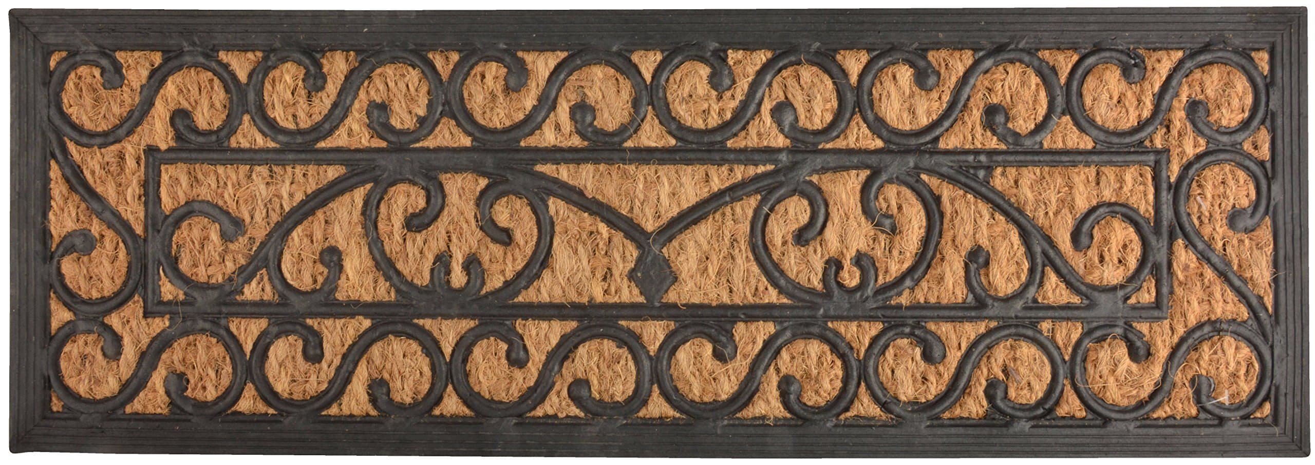 Esschert's Design RB168 Rubber Doormat and Coir, black/brown