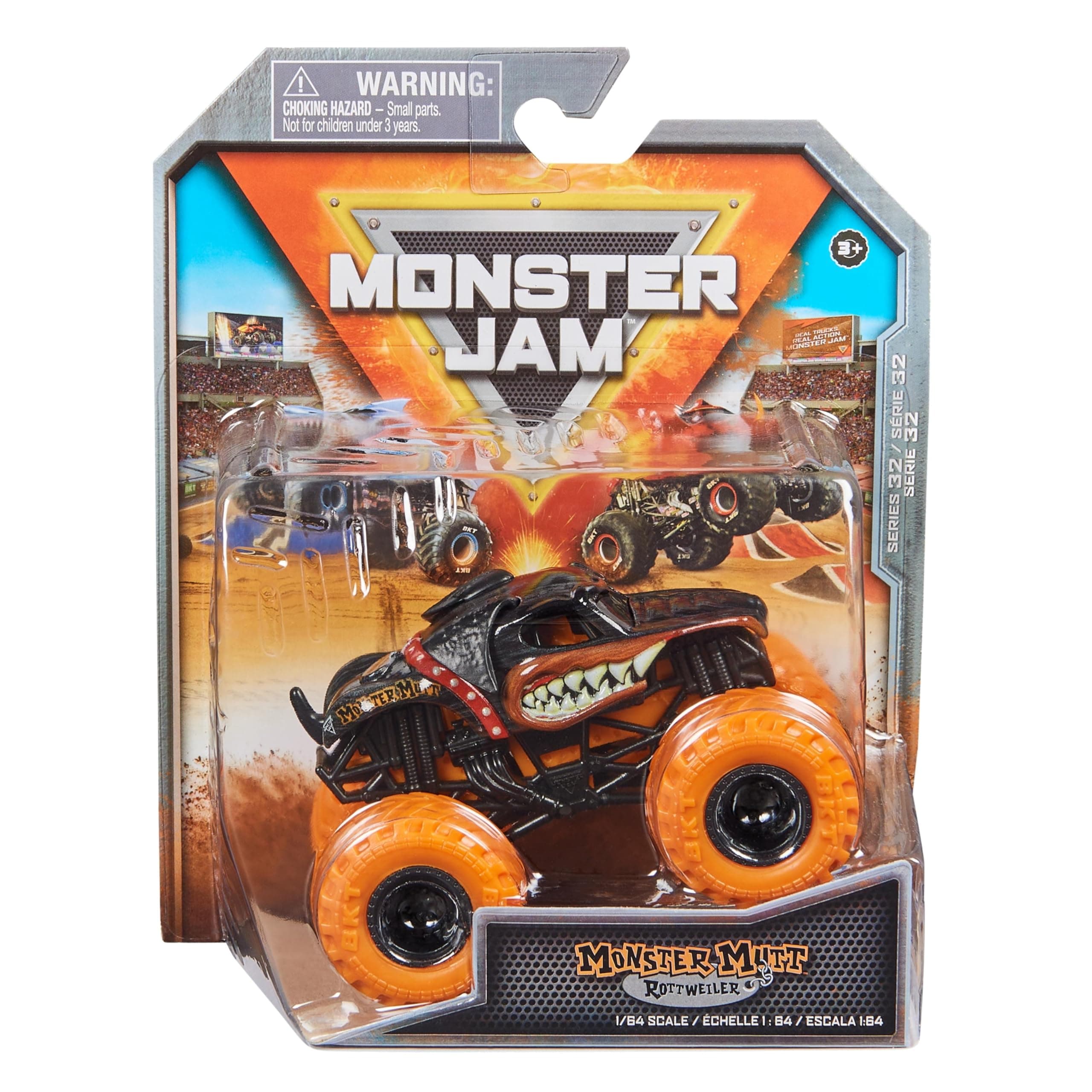 2023 Spin Master 1:64 Diecast Truck Series 32 Ruff Crowd Monster Mutt Rottweiler