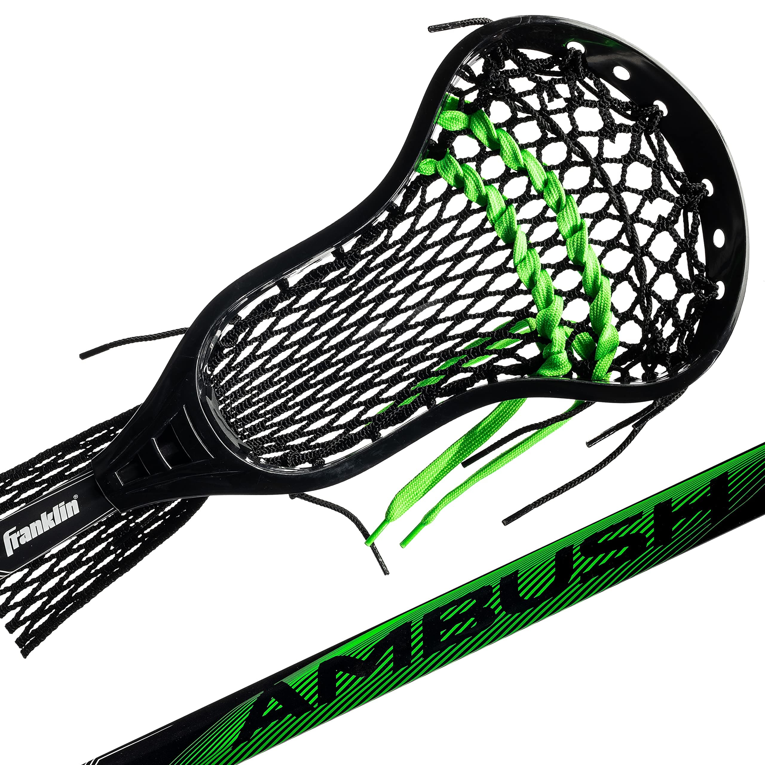 Franklin Sports Boys + Mens Lacrosse Sticks - Attack + Midfield Lax Stick - Lightweight Kids + Adults Aluminum Lacrosse Stick - Ambush