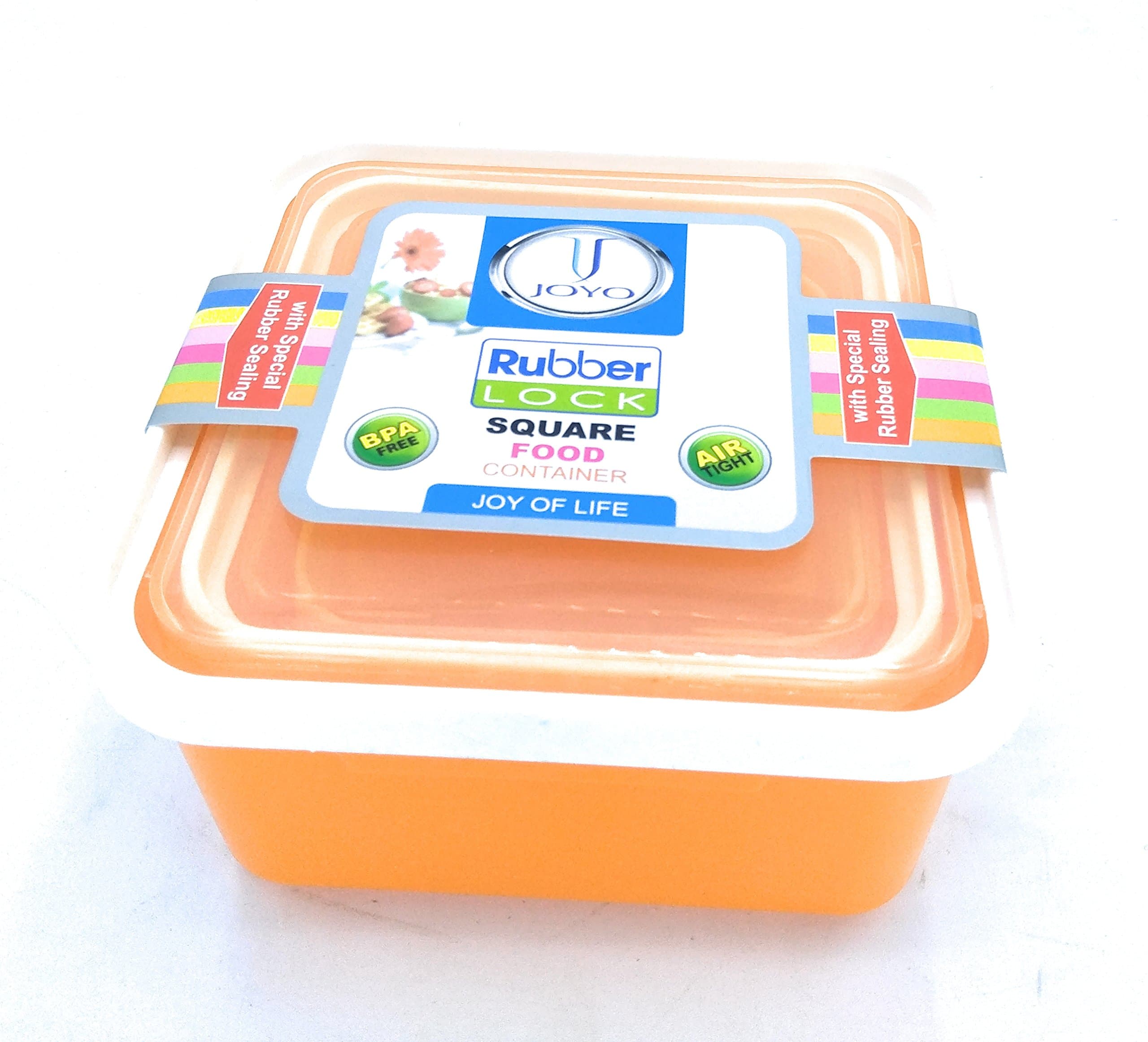 Ivarian Joyo Rubber Lock Food Container Rubber Sealing Square (Orange)