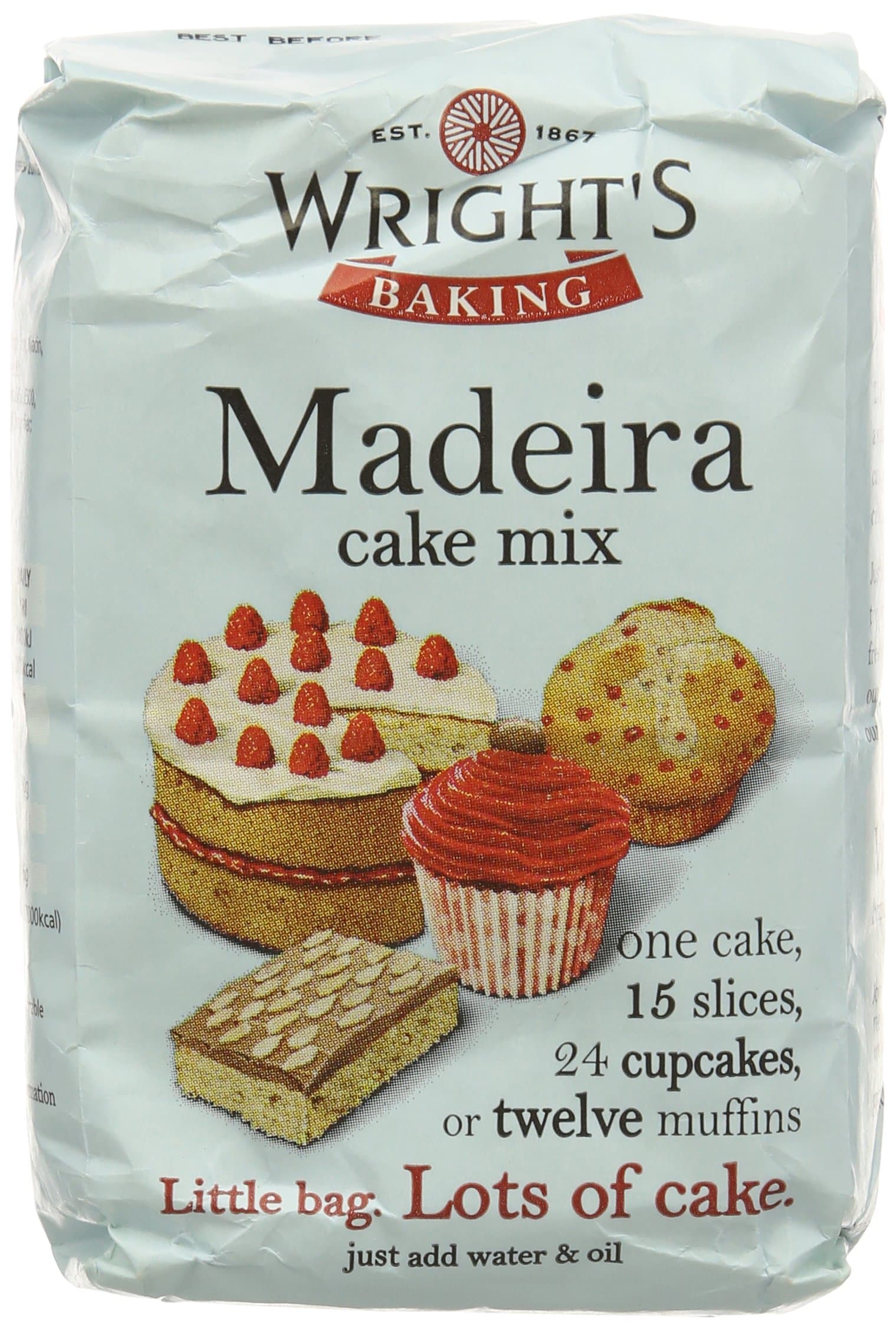 Wright's Baking Madeira Cake Mix 500 g (Pack of 1, Total 5)