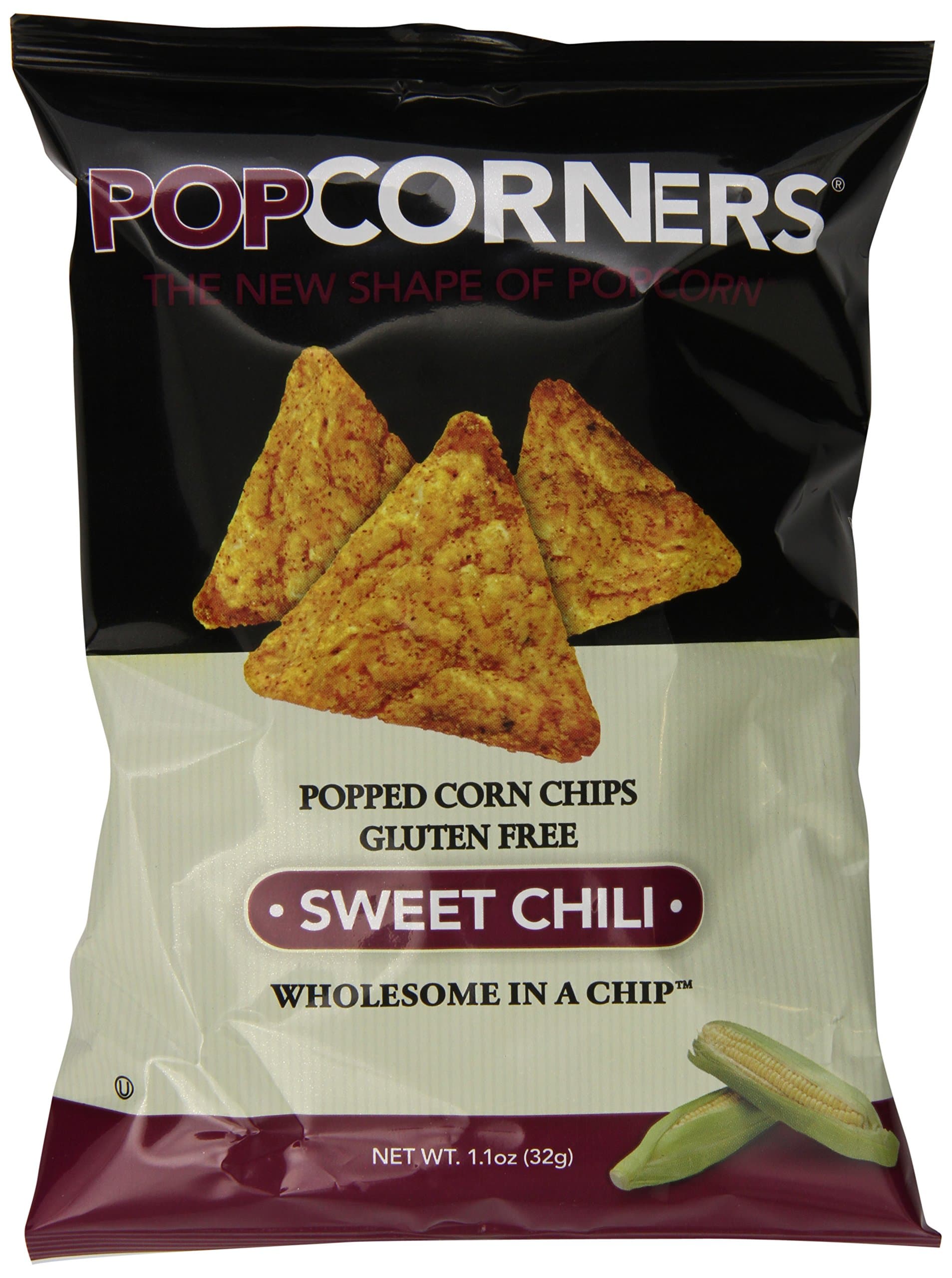 Medora Snacks PopCorners Sweet Chili Popped Corn Chips, 1.1 Ounce (Pack of 40)