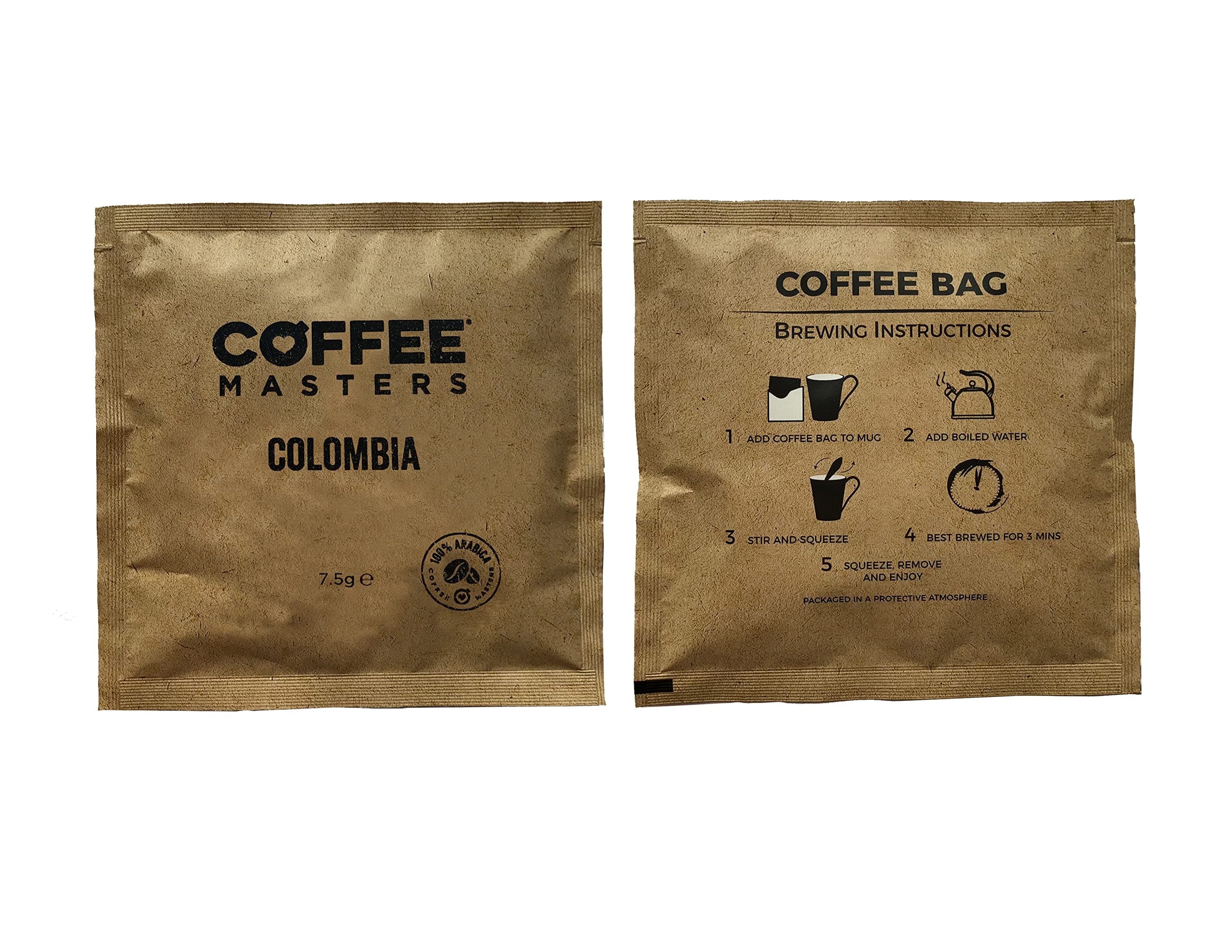 Coffee Masters Colombia Coffee Bags, 100 count (pack of 1), Breakfast Blend