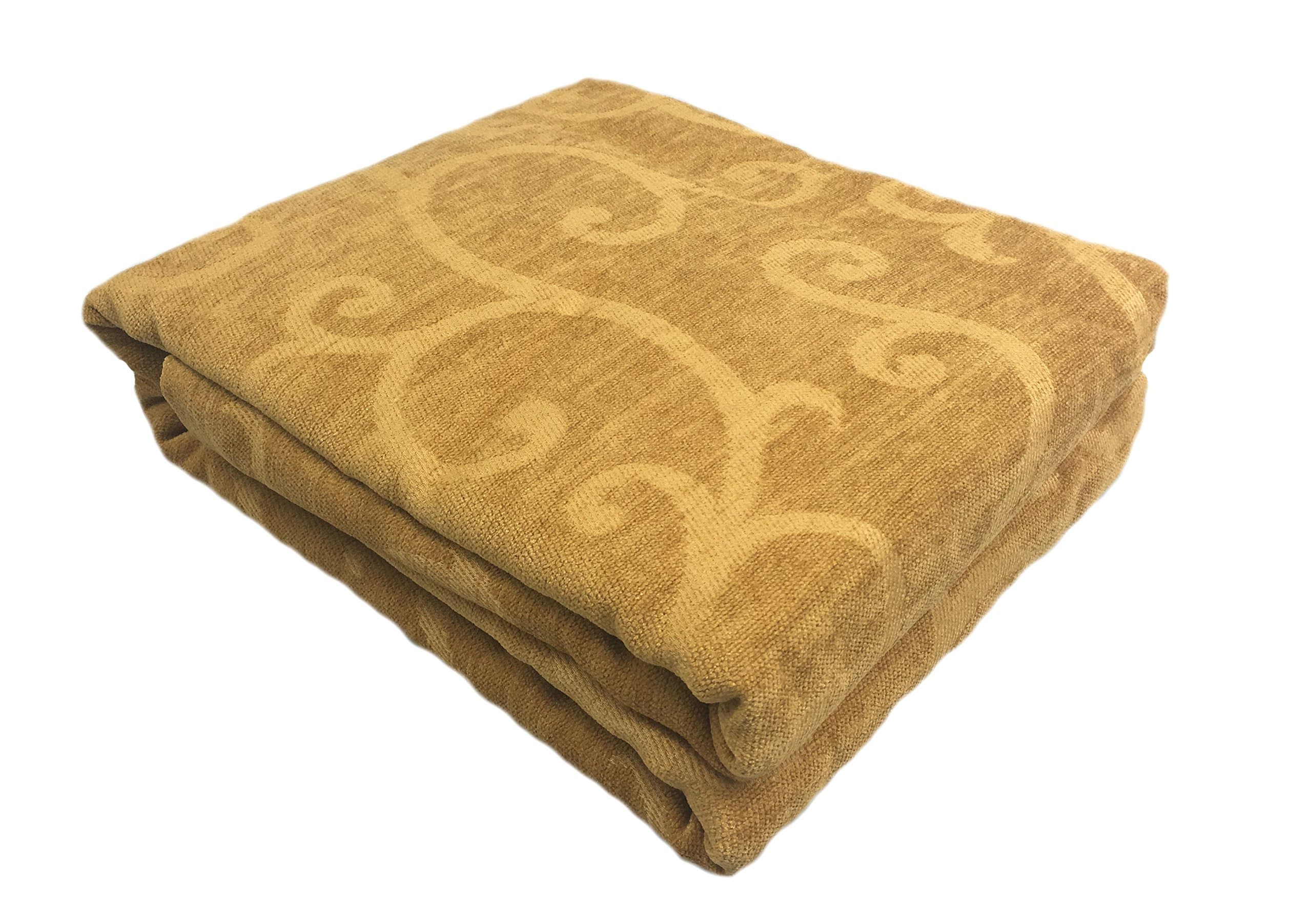 Marriott Bed Throw, Queen Size, Gold Color (47x84 in.)