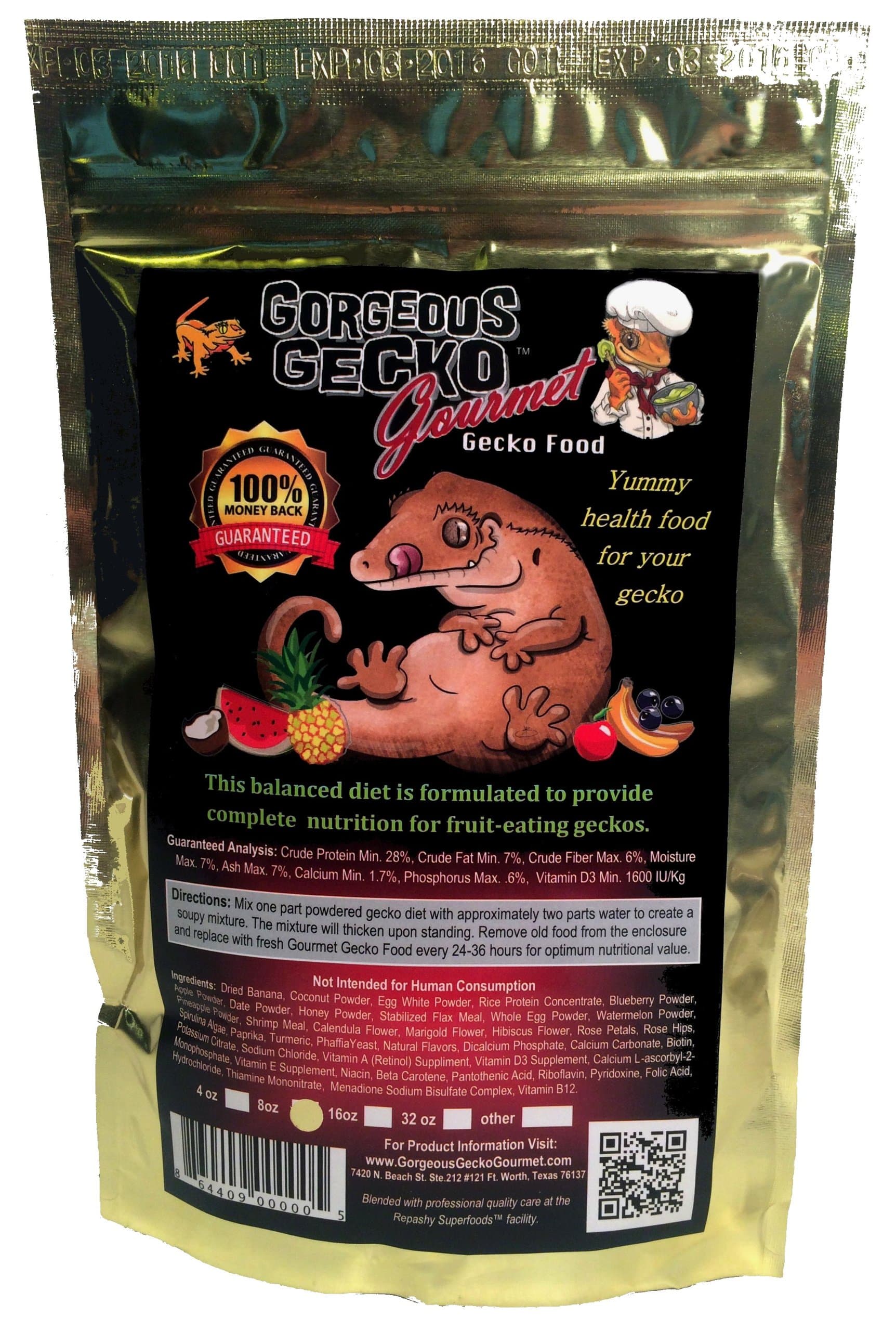 Gorgeous Gecko Gourmet Gecko Food 8 oz. Package