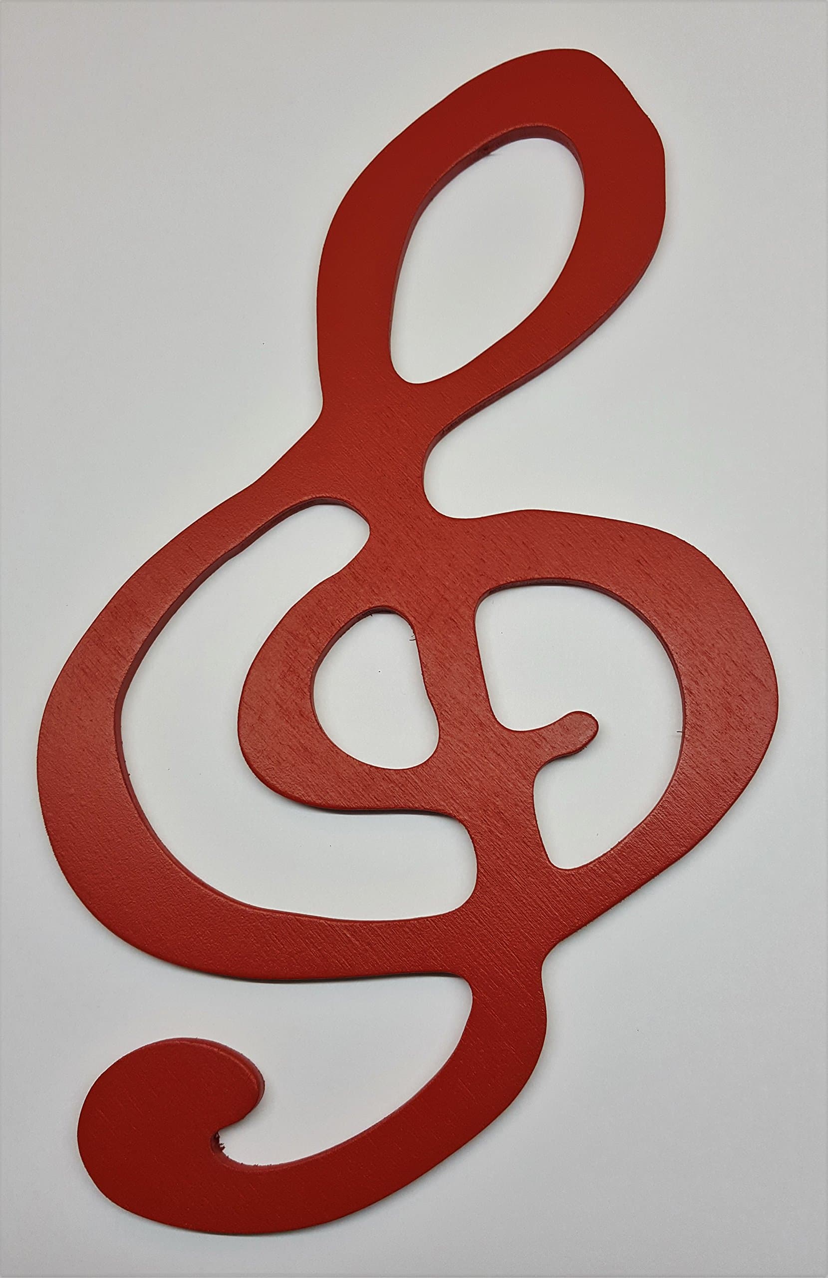 HmHome Large Red Treble clef Wooden Musical Notes Word Letters Wall Plaque Art Decoration