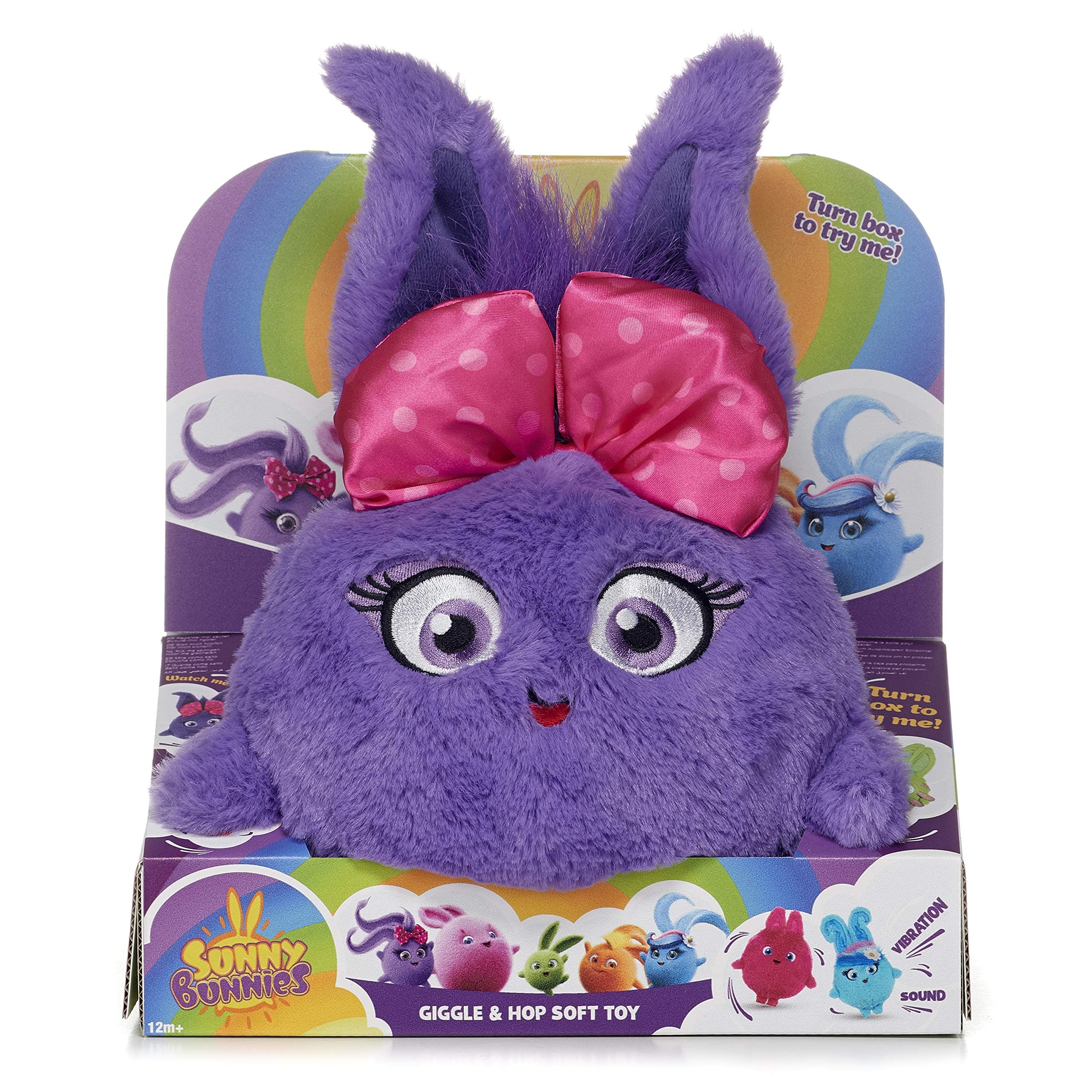 Posh Paws 37427 Sunny Bunnies Large Feature Iris Giggle & Hop Soft Toy-29cm (11 inch)