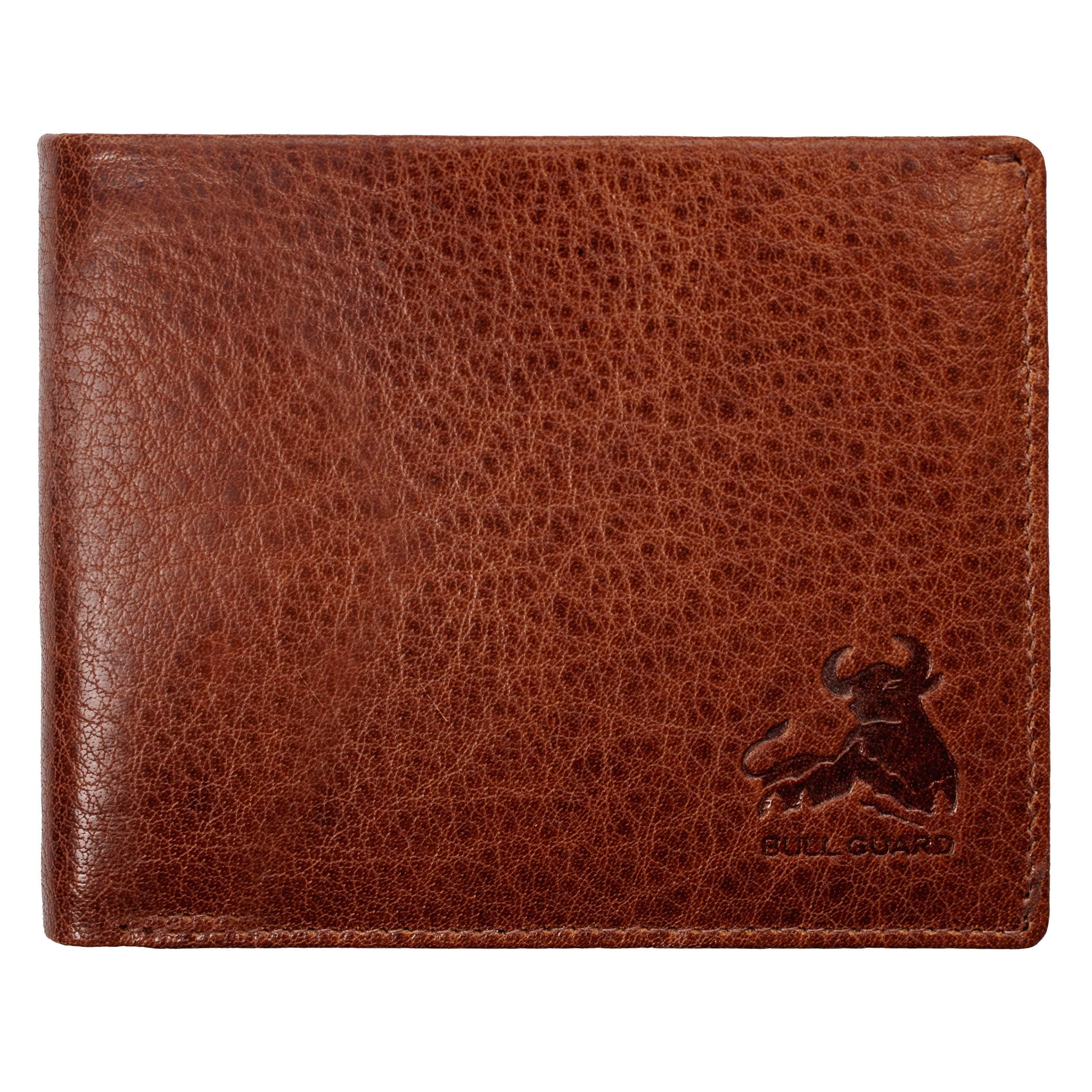 RFID Bifold Leather Wallet For Men with Flip Up ID Secure and Durable Extra Capacity Billfold with 11 Credit Cards in Vintage Buffalo Brown