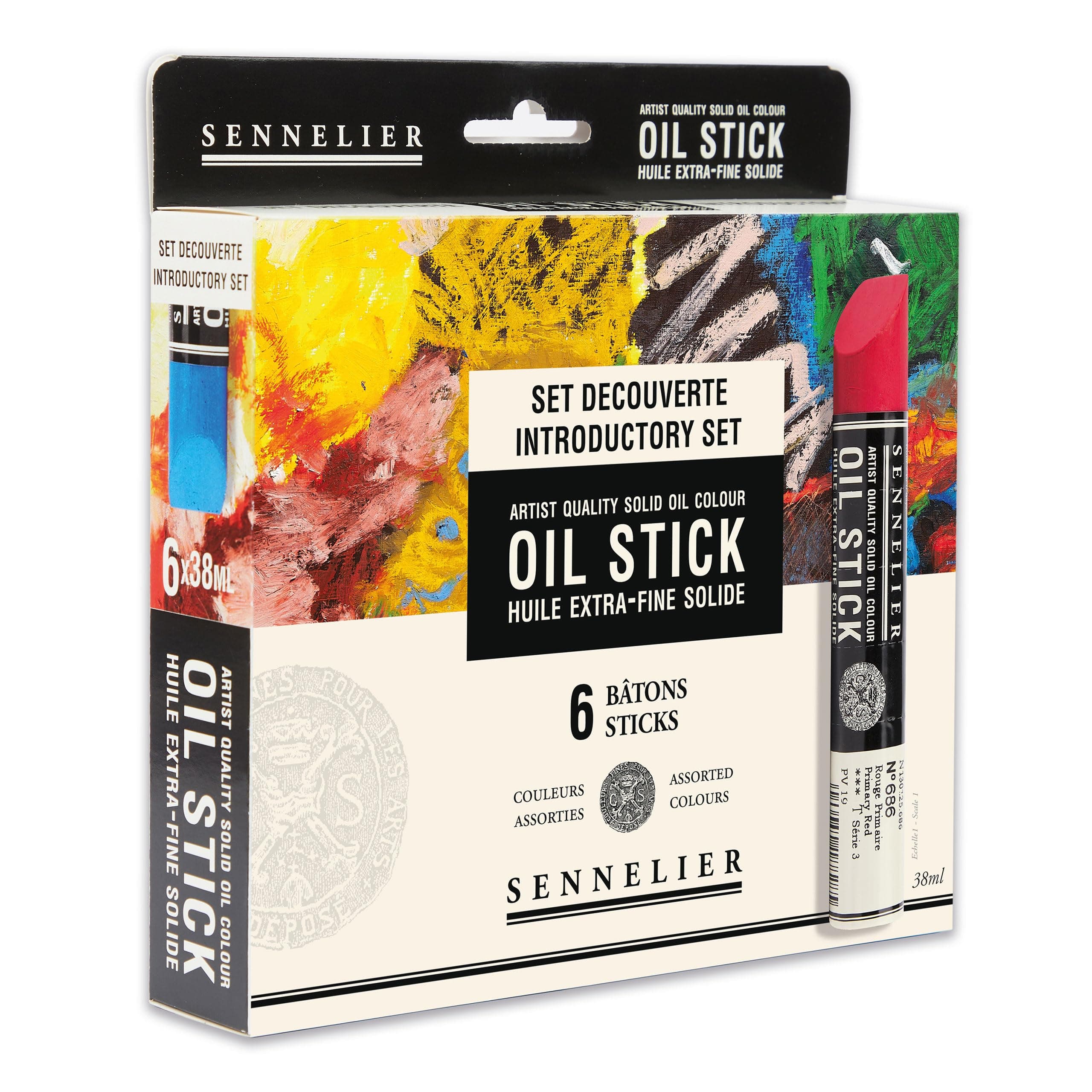 Oil Stick Set, 6-Color Cardboard Set