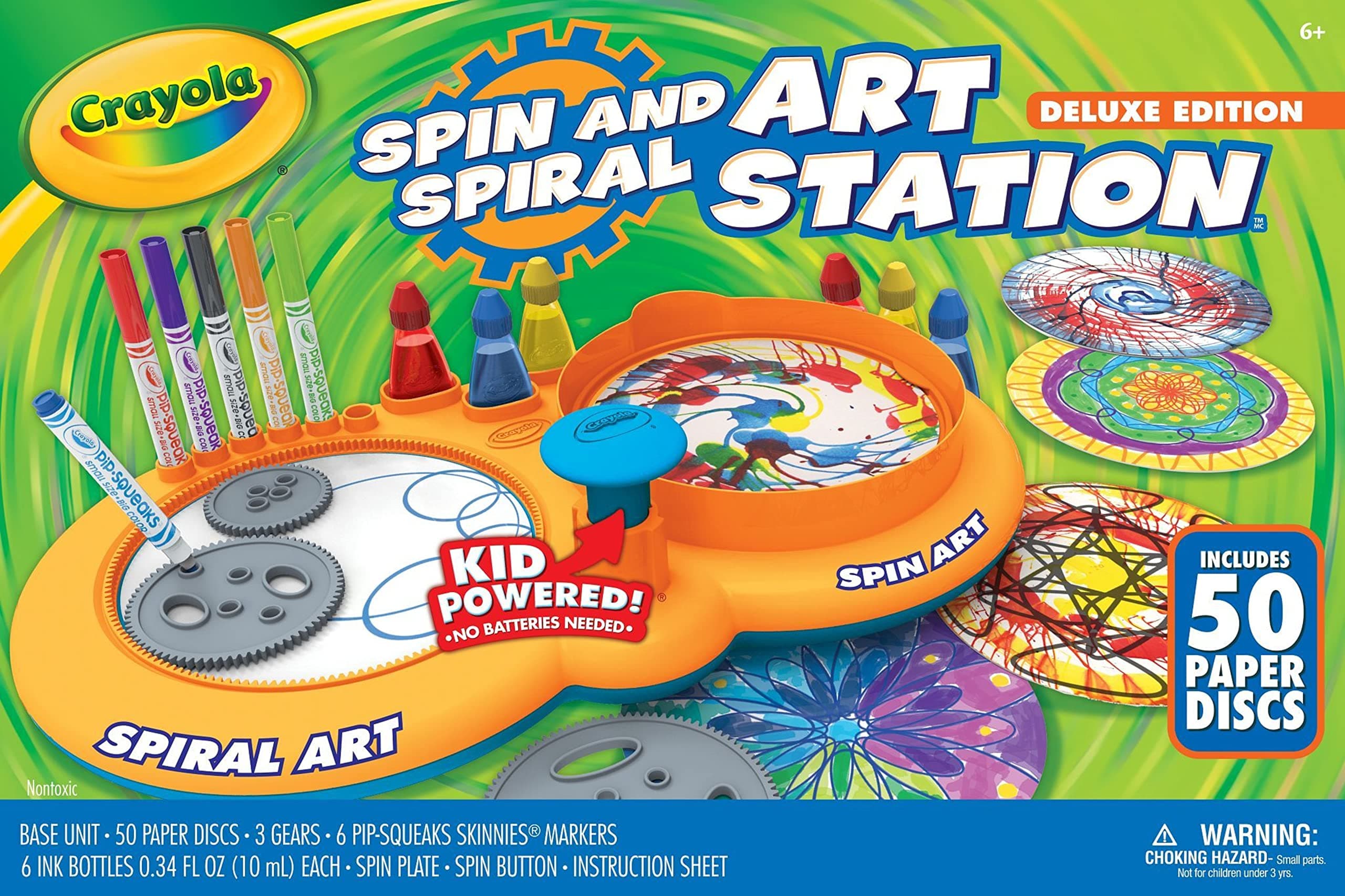 CRAYOLA Spin & Spiral Art Station Deluxe, DIY Crafts, Toys for Boys & Girls, Gift, Ages 5, 6, 7, 8