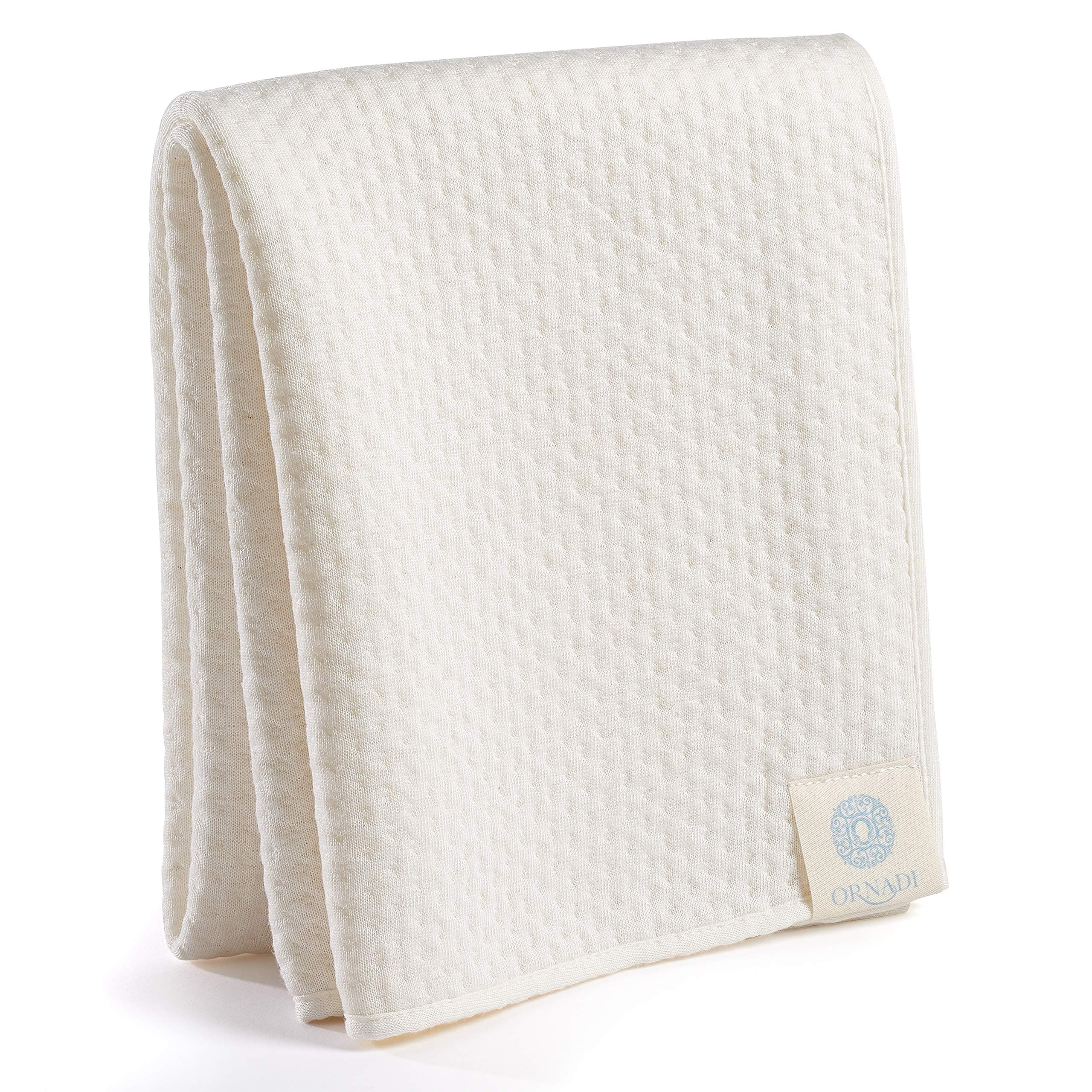 Organic Cotton Bamboo Viscose Face Towel Luxury Care for Sensitive Skin & Natural Hair Drying Made in USA Ultra Soft Absorbent Eco Travel 15 X 35