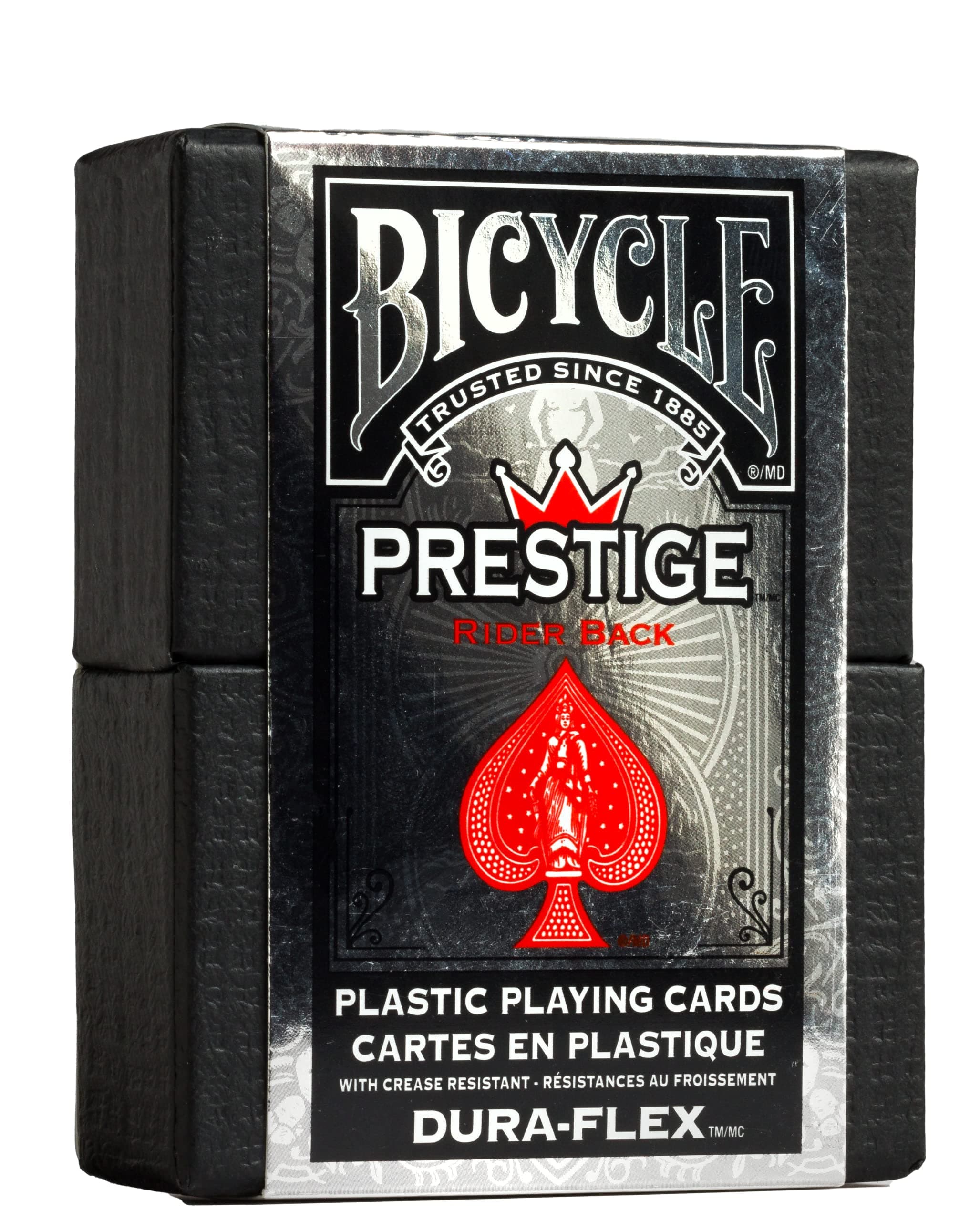 Bicycle Prestige Plastic Playing Cards Colors May Vary, Black, Single Pack