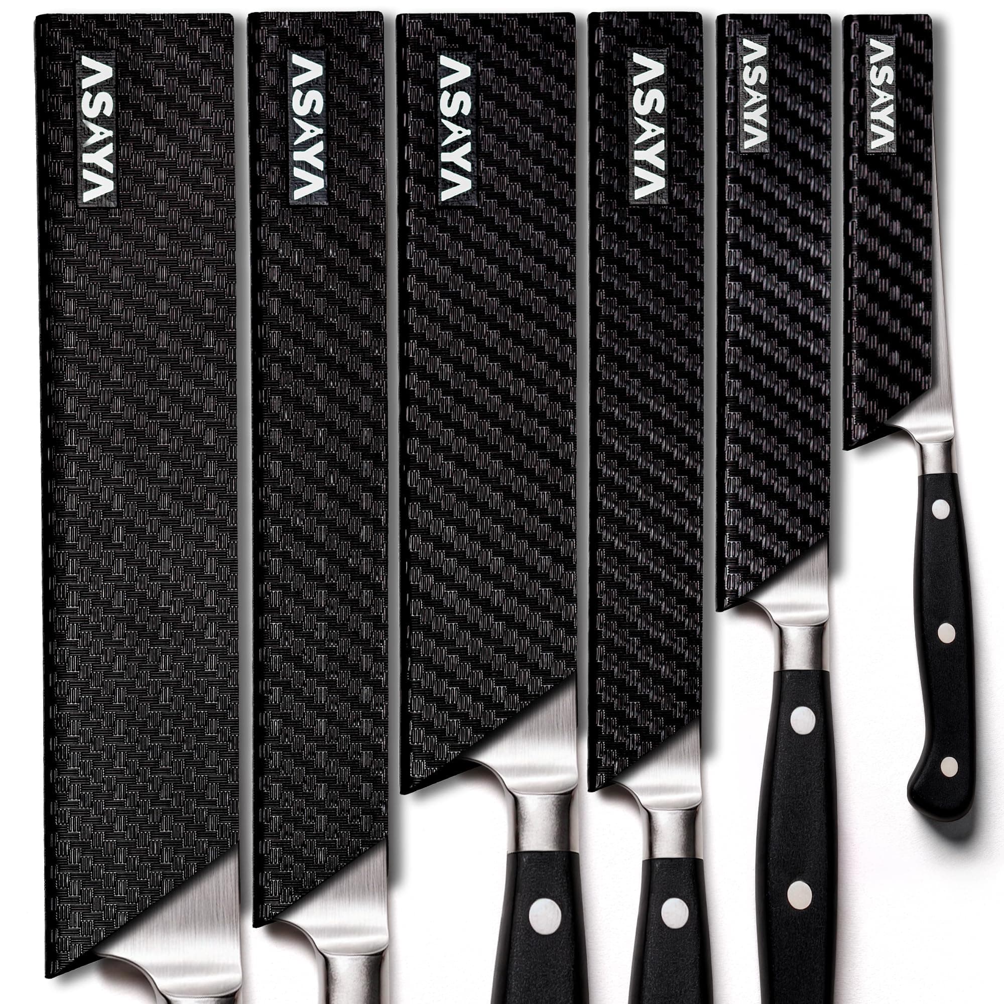 Professional Knife Edge Guards -Universal Blade Covers - Extra Strength, ABS Plastic and BPA-Free Felt Lining, non-Toxic and Food Safe - Knives Not Included (6Pcs)