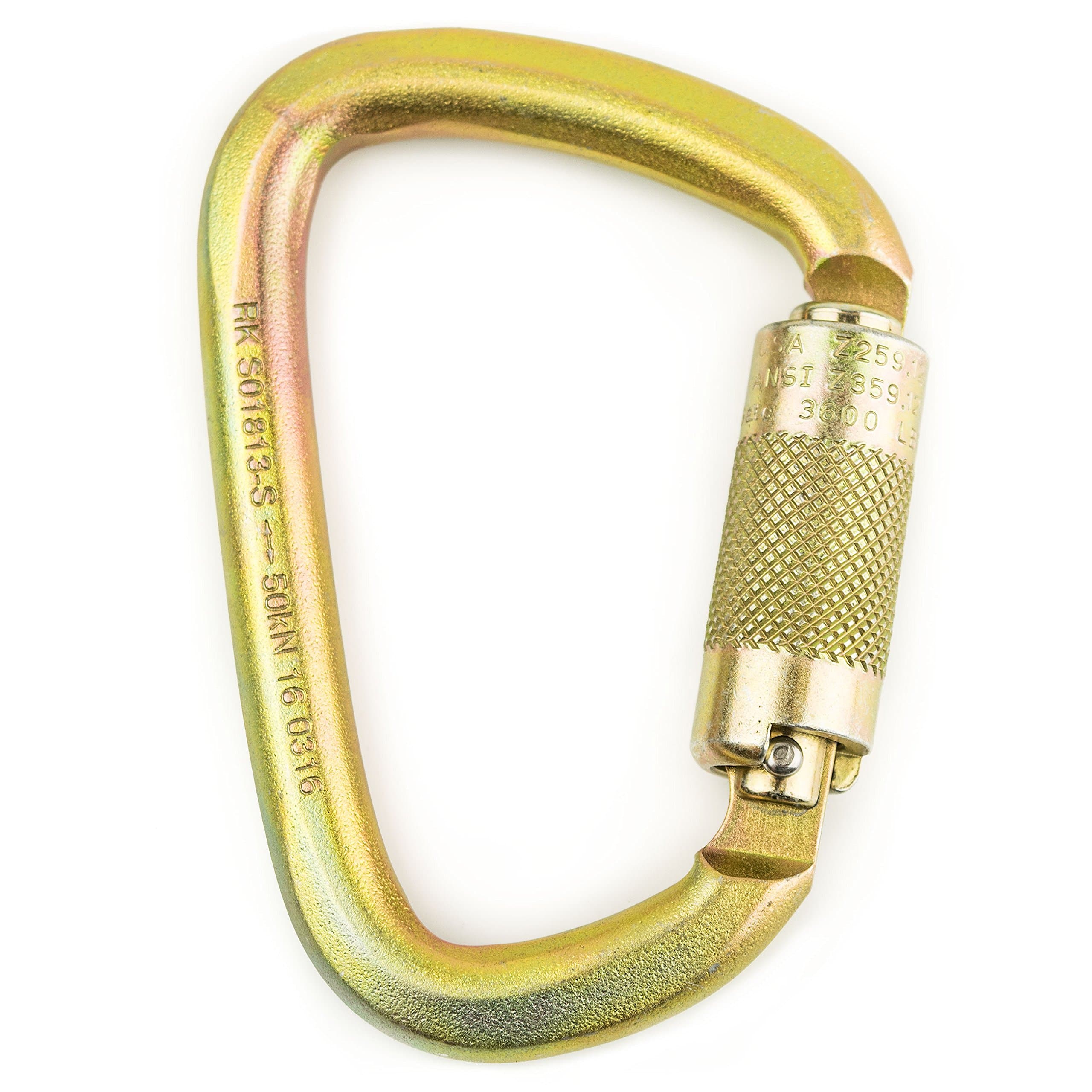 RK Steel Carabiner 50kn (11,200lb) Rated, Twist Auto Lock, ANSI Certified (1) by "RK Industries Group, Inc"