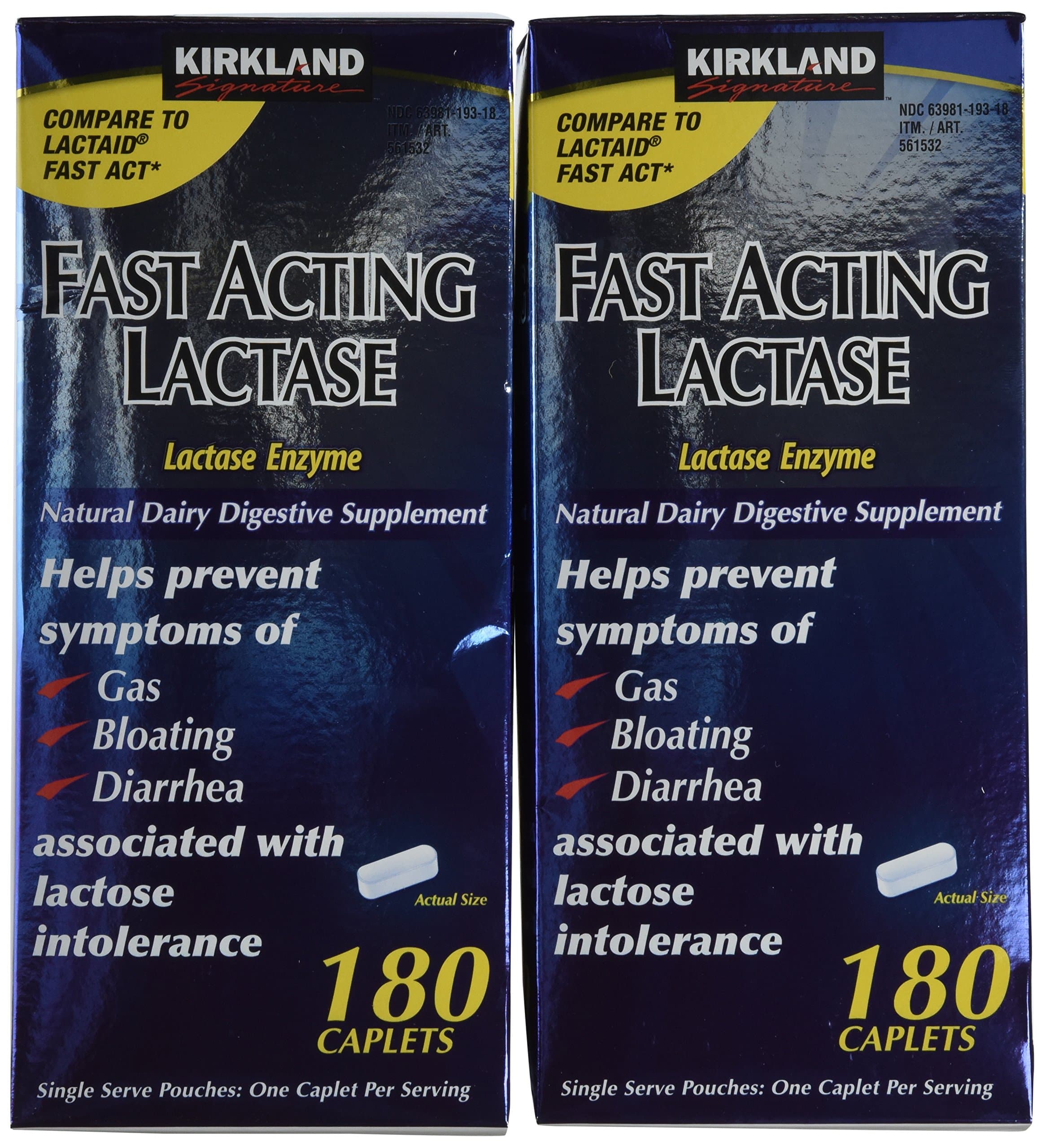 Signature Fast Acting Lactase, (2 Pack), 360 Ct Caplets
