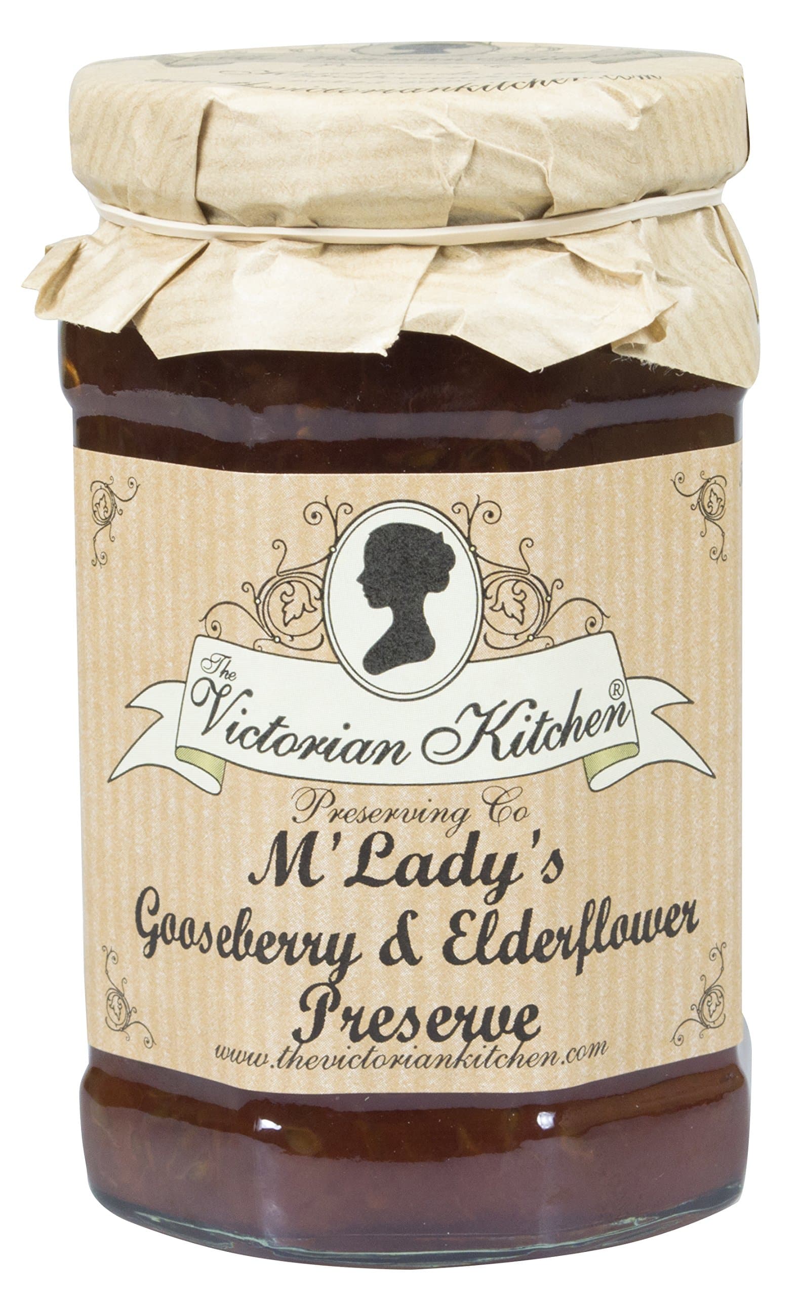 The Victorian Kitchen M'Lady's Gooseberry and Elderflower Preserve 340 g (Pack of 2)