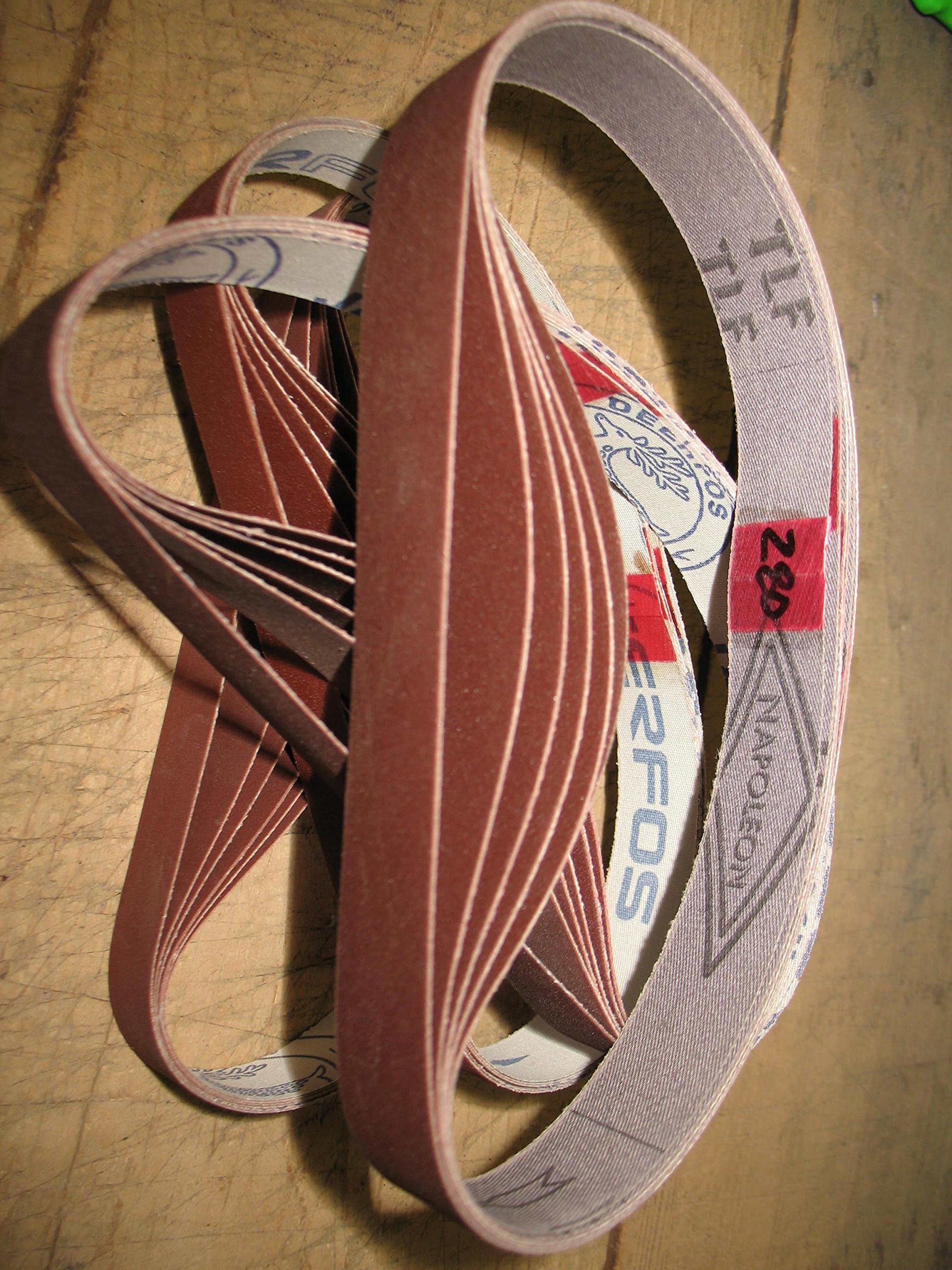 Abrasives 1x18-24 piece Belt FINE Assortment-(Compatible with Work Sharp Ken Onion Knife & Tool Sharpener OPTIONAL BLADE Grinding Attachment-Model# WSSAKO81112)