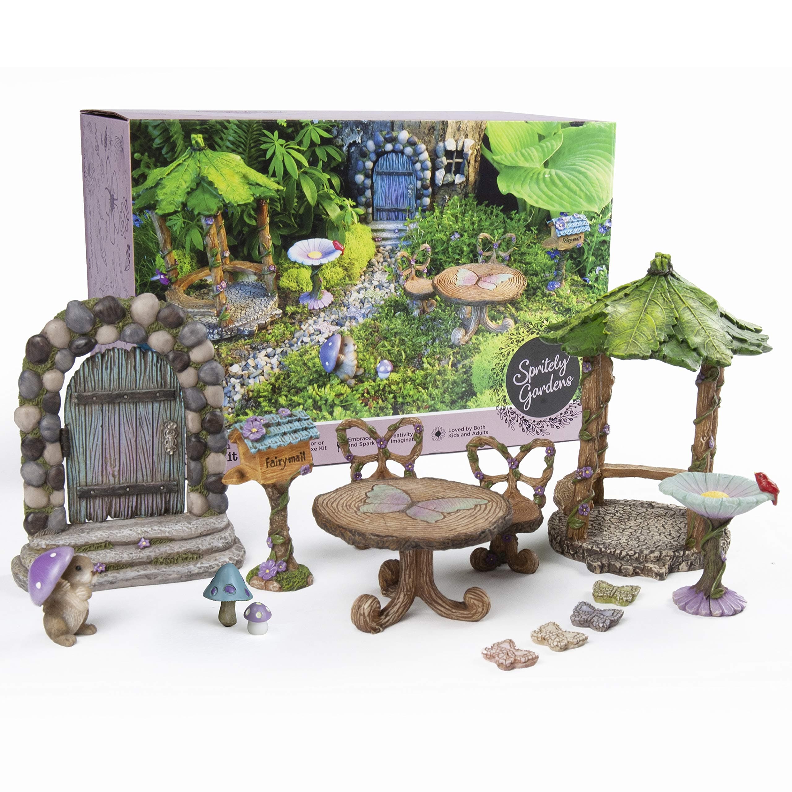Deluxe 14-Piece Fairy Garden Kit with Accessories