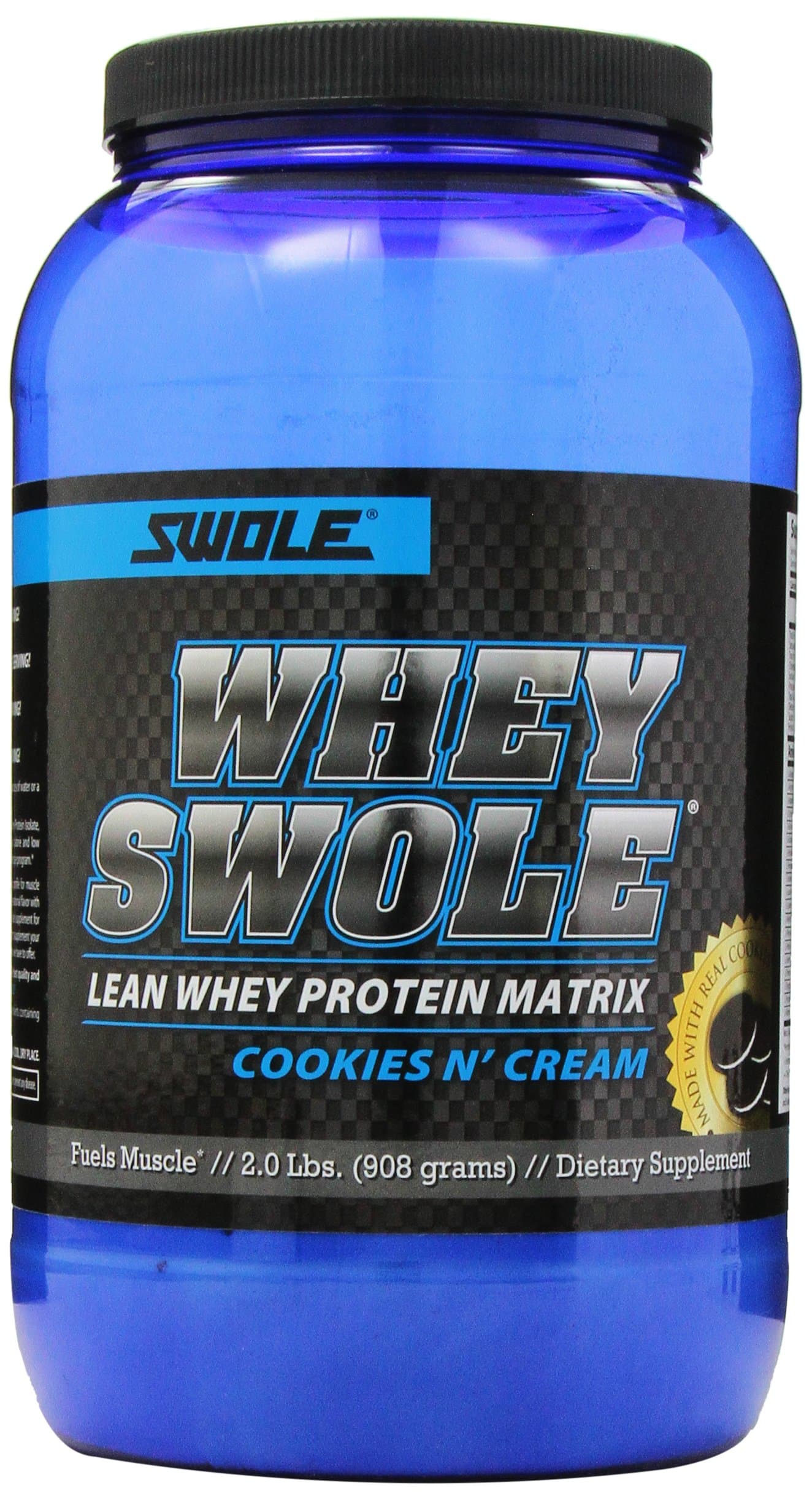 Swole Sports Nutrition Whey Protein, Cookies N' Cream, 2 Pound