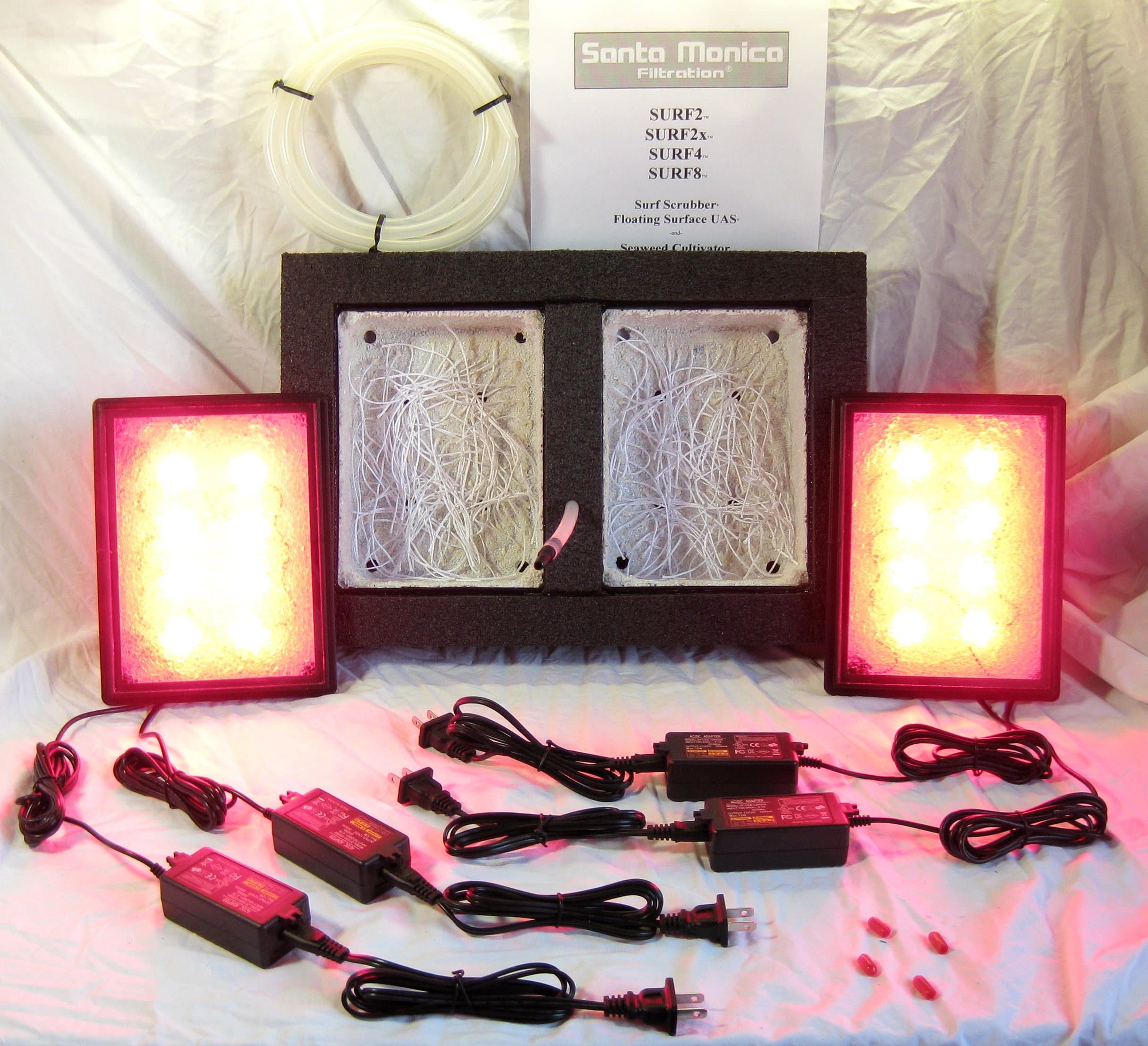 Santa Monica Filtration SURF8x Floating Upflow Algae Scrubber ATS Aquarium Filter Turf Saltwater Replaces Chaeto Reactor Protein Skimmer Sponge Canister Pellets Zeo Waterchange Probiotics