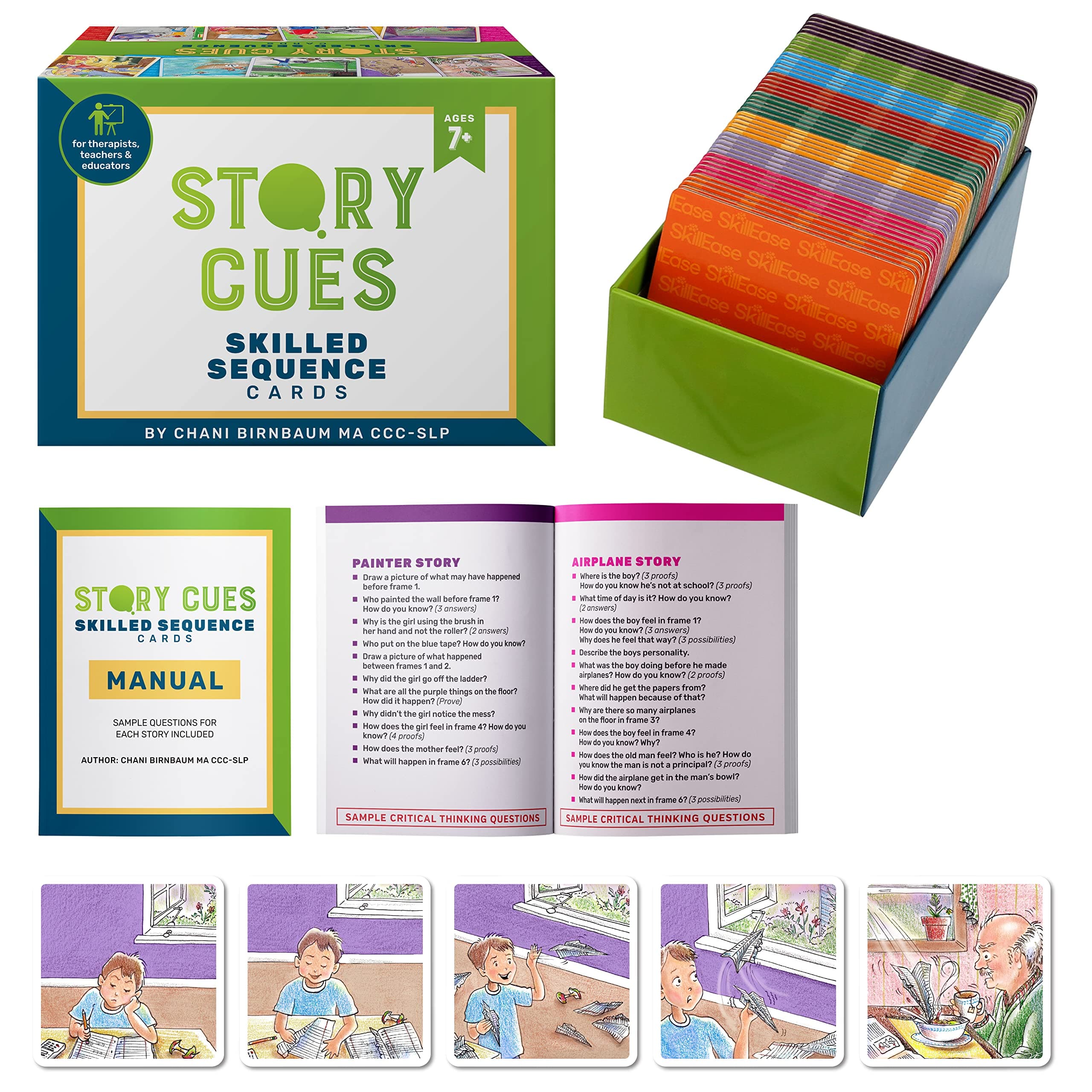 Story Cues Skilled Sequencing Cards, Speech Therapy Materials, Social Skills Game, English Language Learners Games, Storytelling Cards, Sentence Building and Picture Cards
