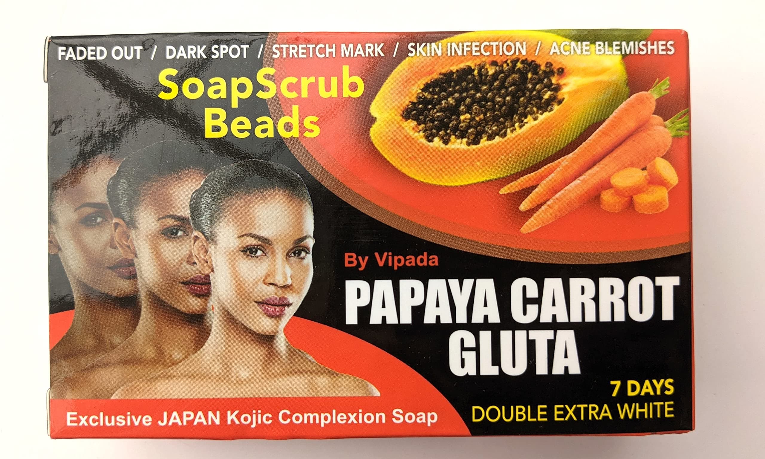 Papaya & Carrot + Gluta & Kojic Soap 160g [Japanese Formula]