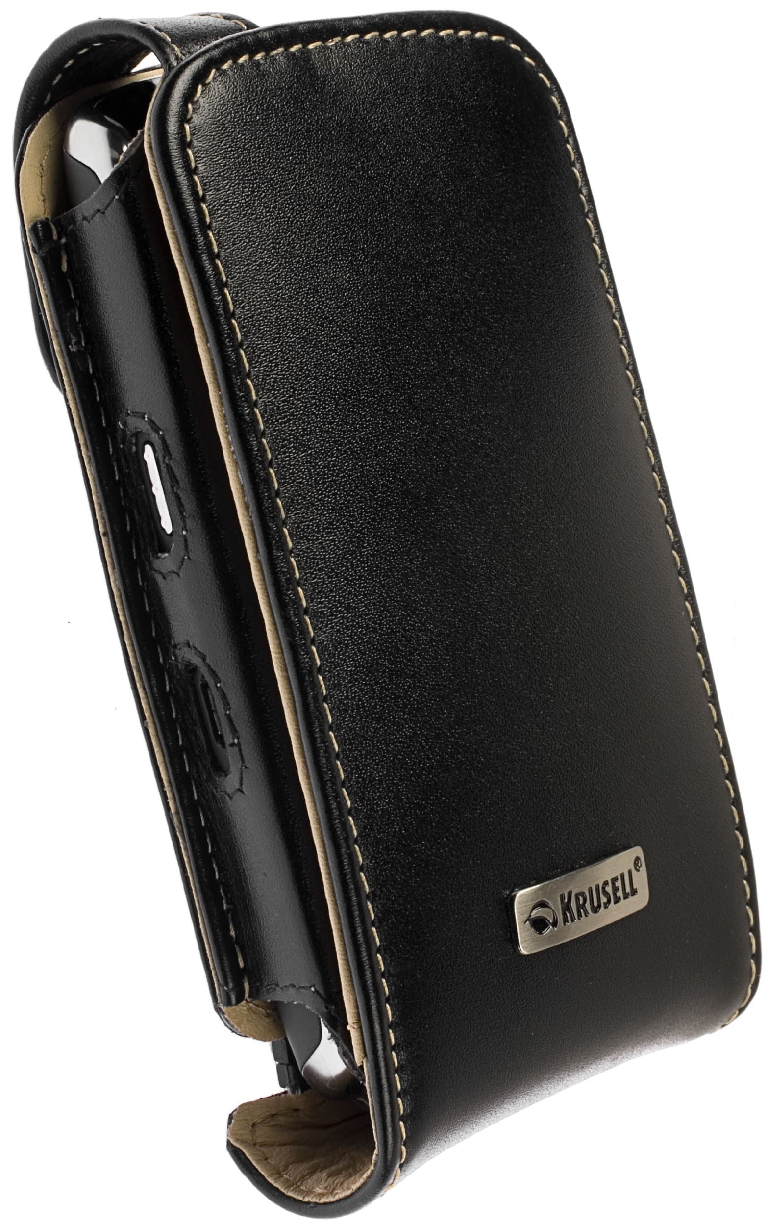 Krusell Orbit Flex Multidapt Leather Case with Ratchet Swivel Clip for BlackBerry Storm 9500/9530 - Black