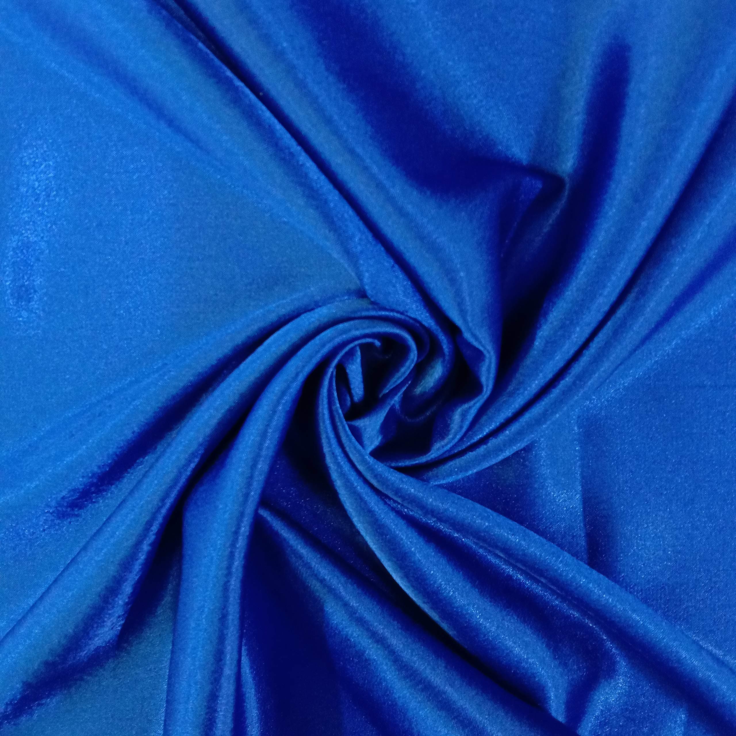 GORGEOUS SILKY SATIN FABRIC, DRESSMAKING, WEDDING, PROM - ROYAL BLUE - PER METRE by SUPGOD