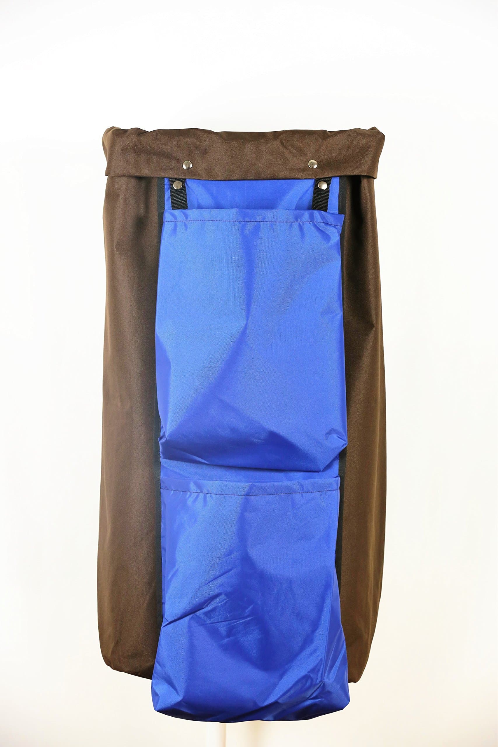 2 Pockets Cleaning Cart Recycle Caddy Bag, Blue