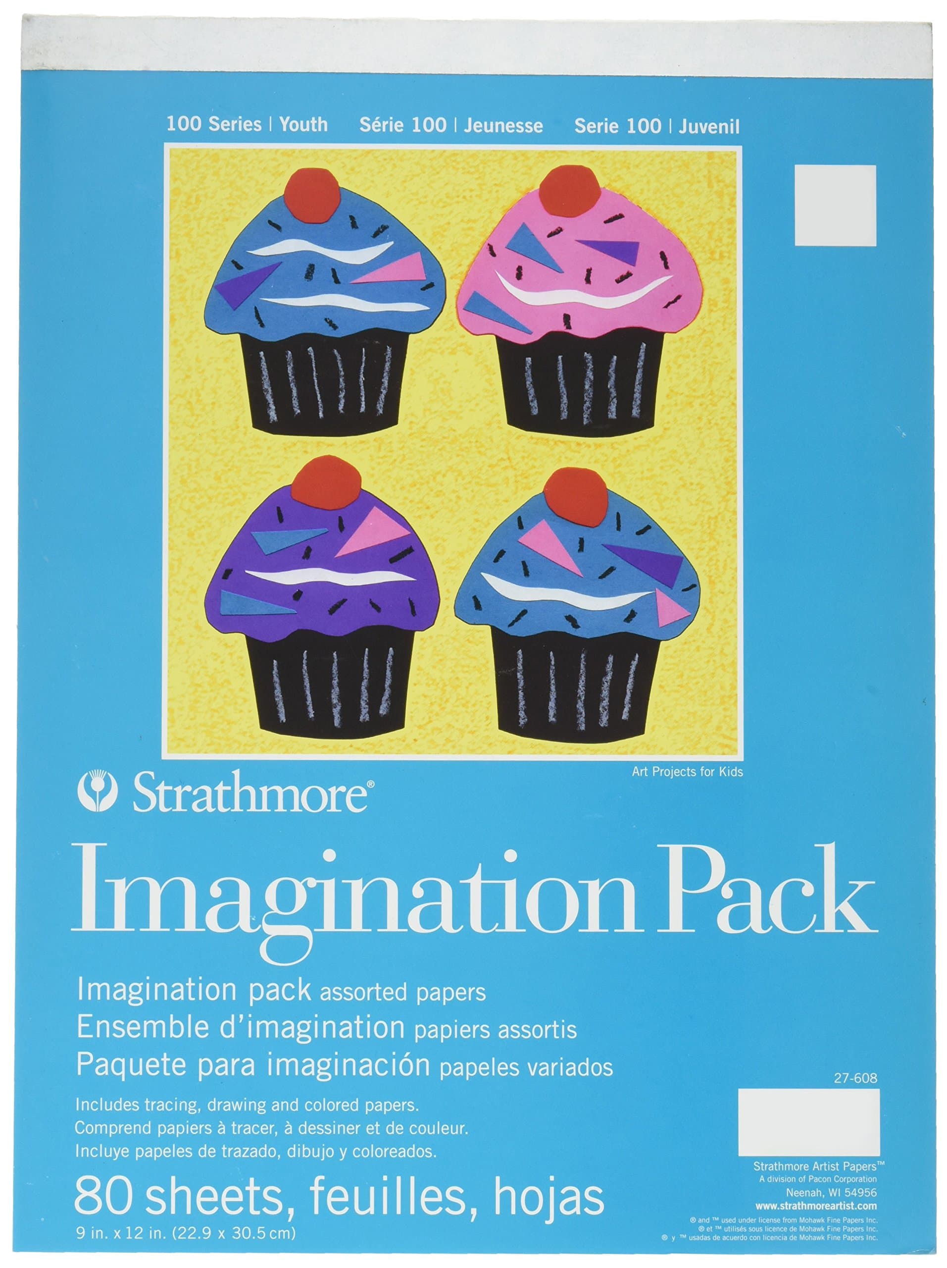Strathmore (27-608 100 Series Youth Imagination Pack, 9"x12" Tape Bound, 80 Sheets