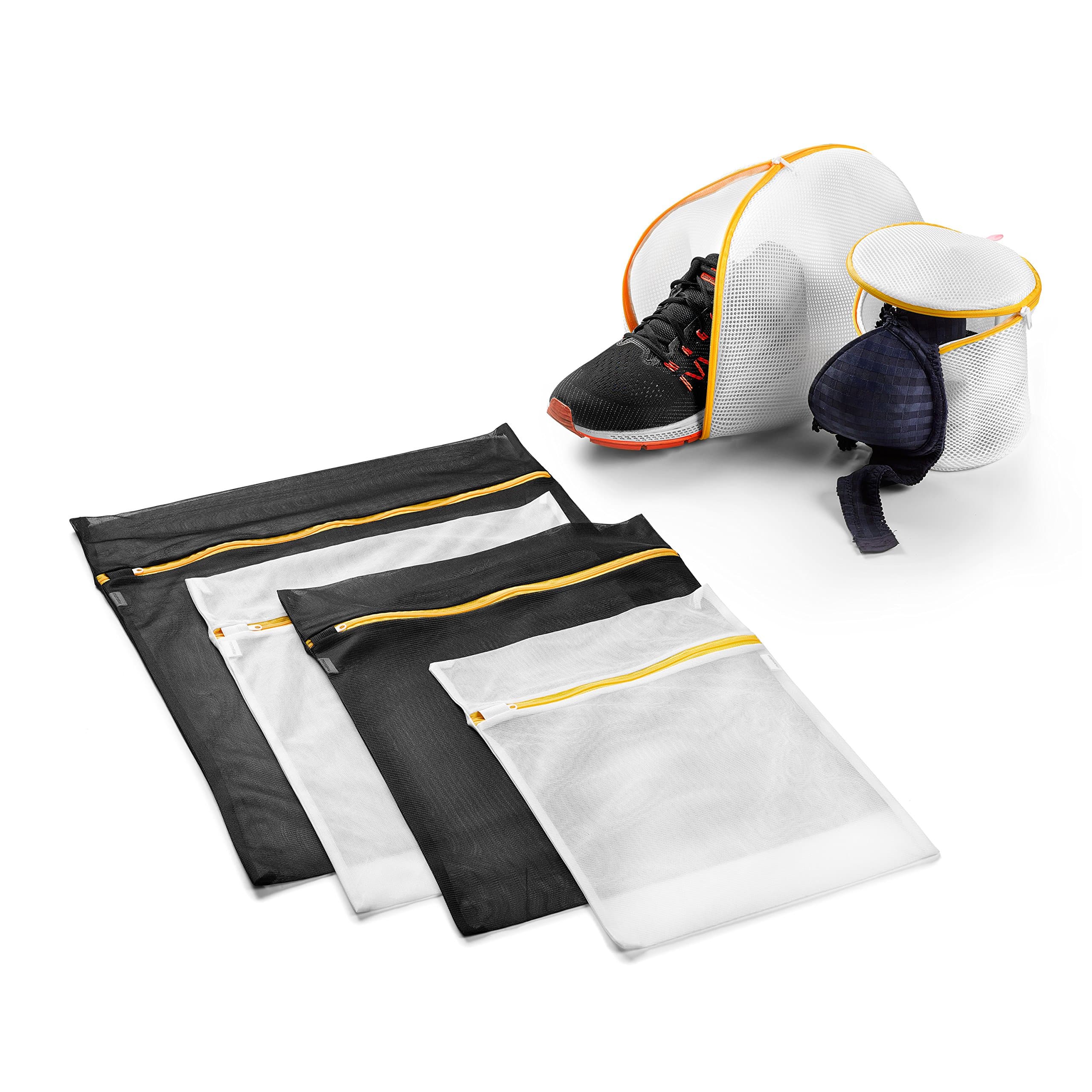 mamaluu Laundry Net Set with Shoes and Bag Bra Washing Machine Wash Bag – Pack of 6 Premium Quality