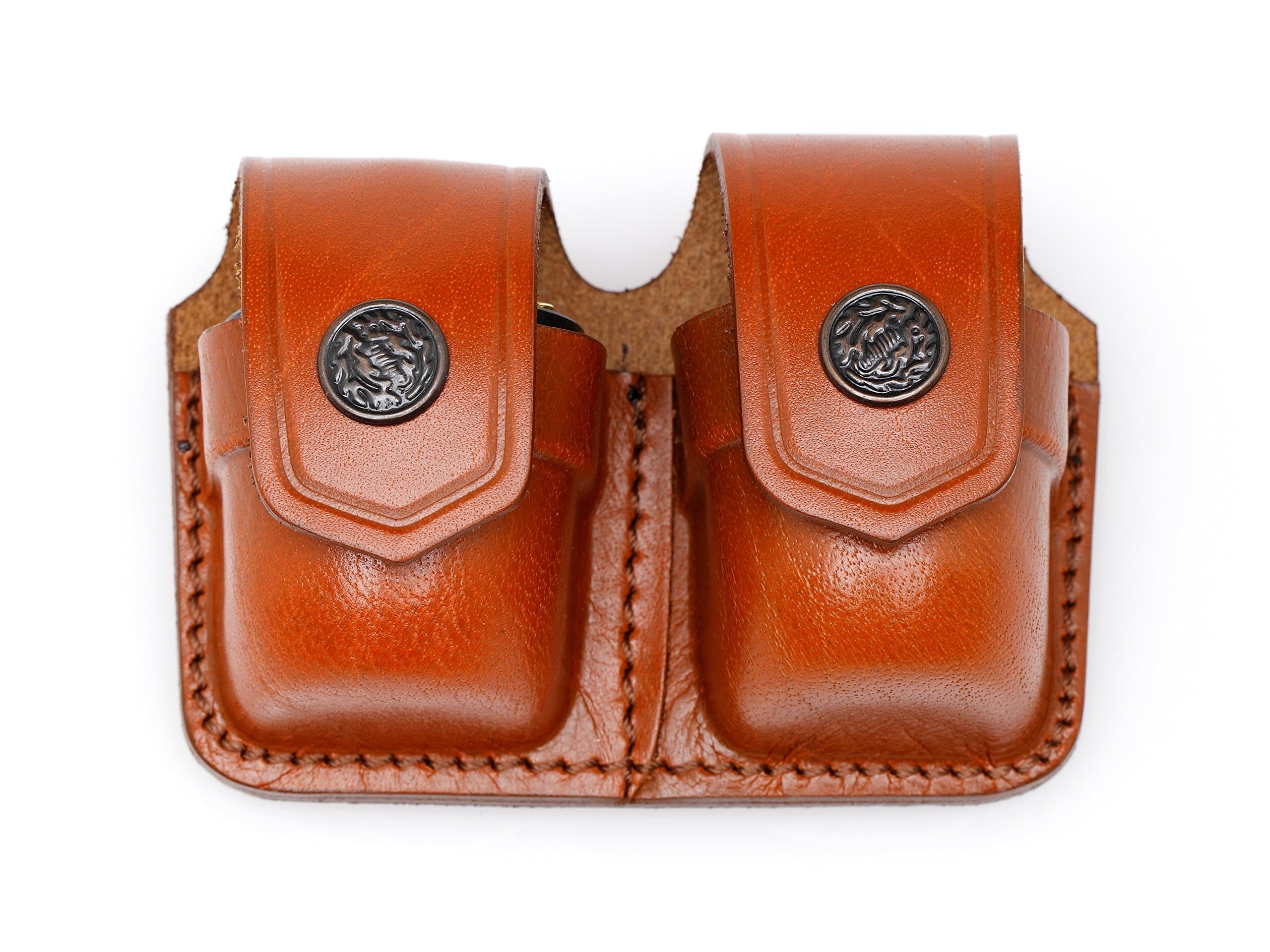 SURSPORT FITNESS JBP Holsters Leather Speedloader Case (Brown, Double)