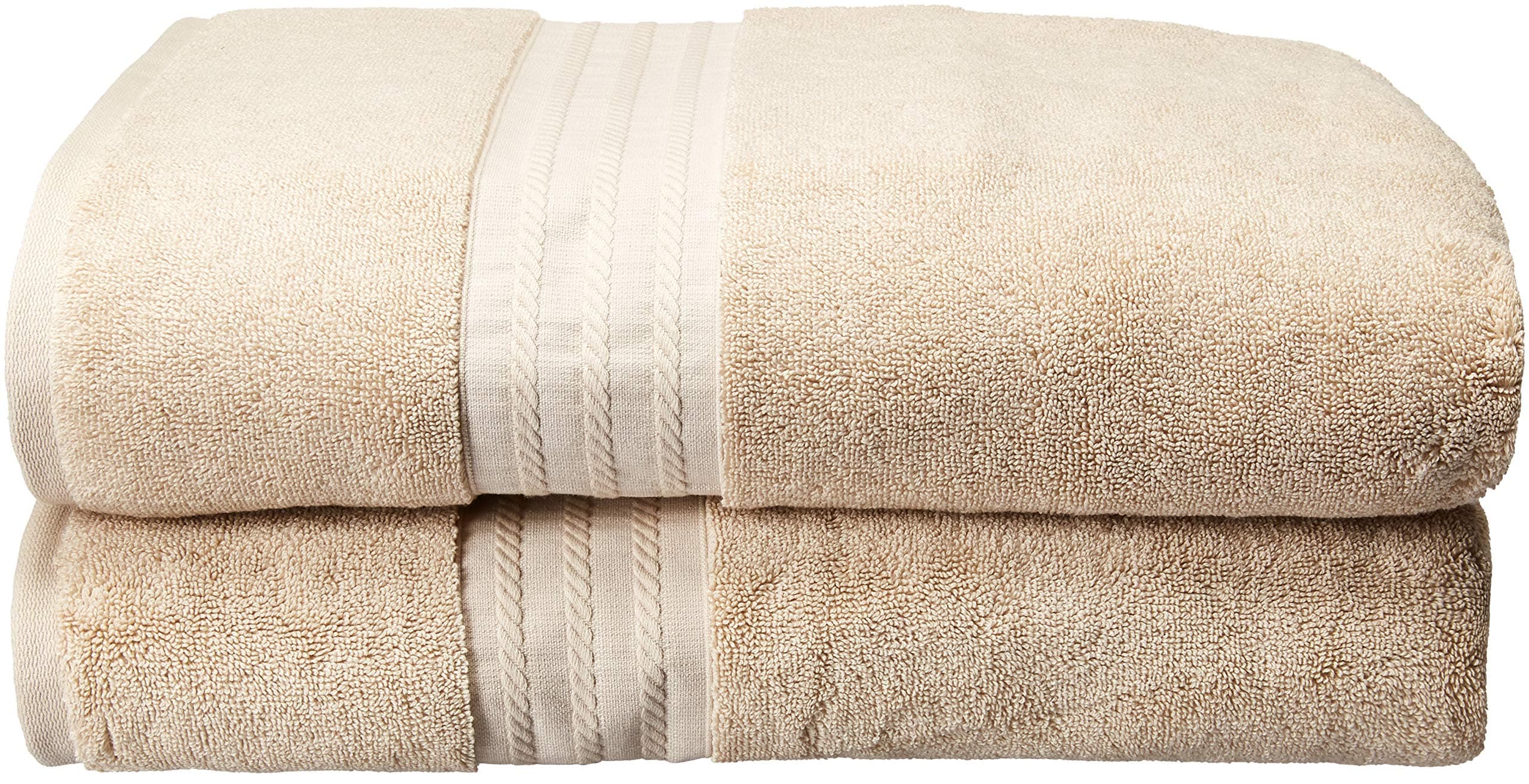 Crowning Touch Luxury Turkish Cotton 2-piece Towel Set, Sand